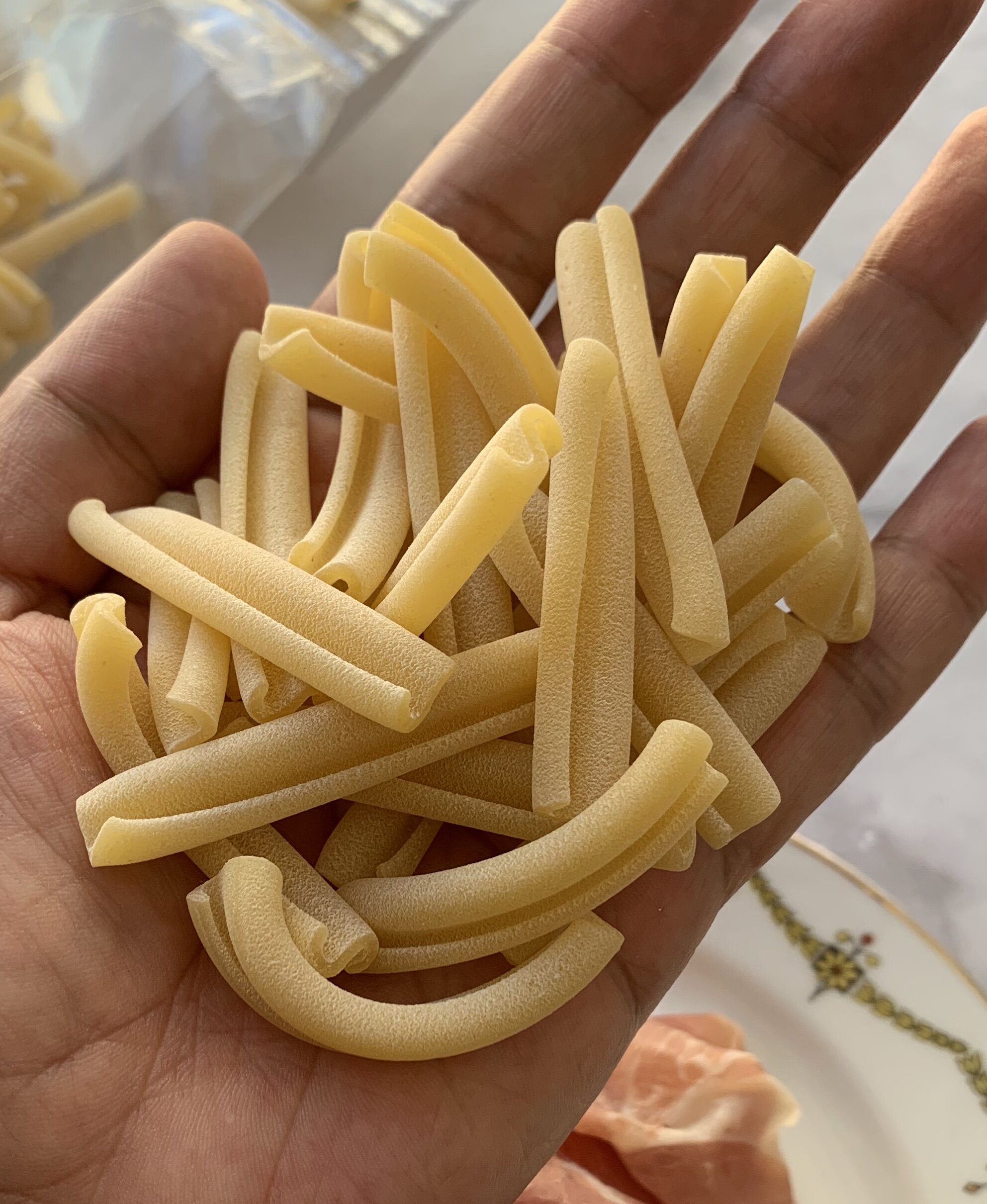 Closeup of casarecce