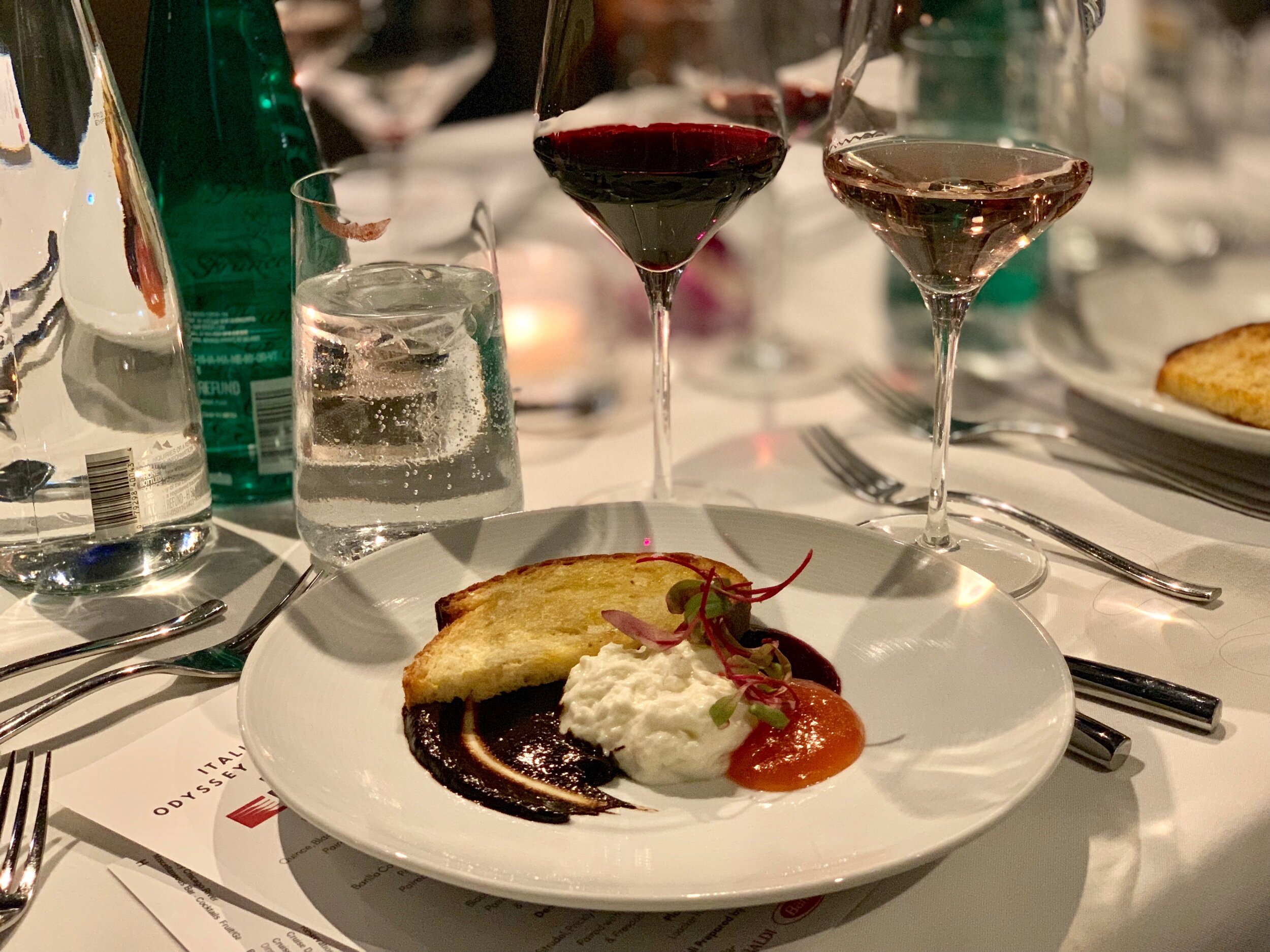 Burrata with black garlic and quince jam