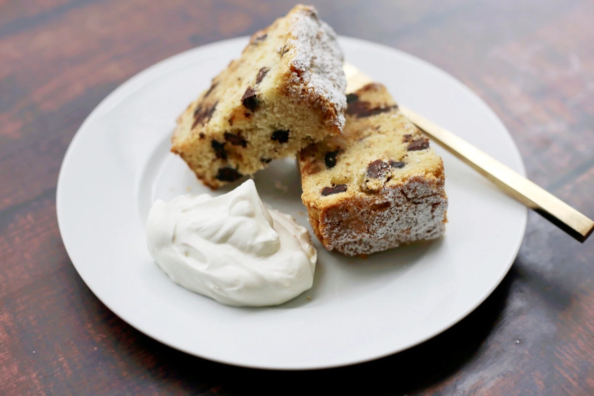 L.A. Burdick Inspired Ginger Loaf Cake with Chocolate Chunks