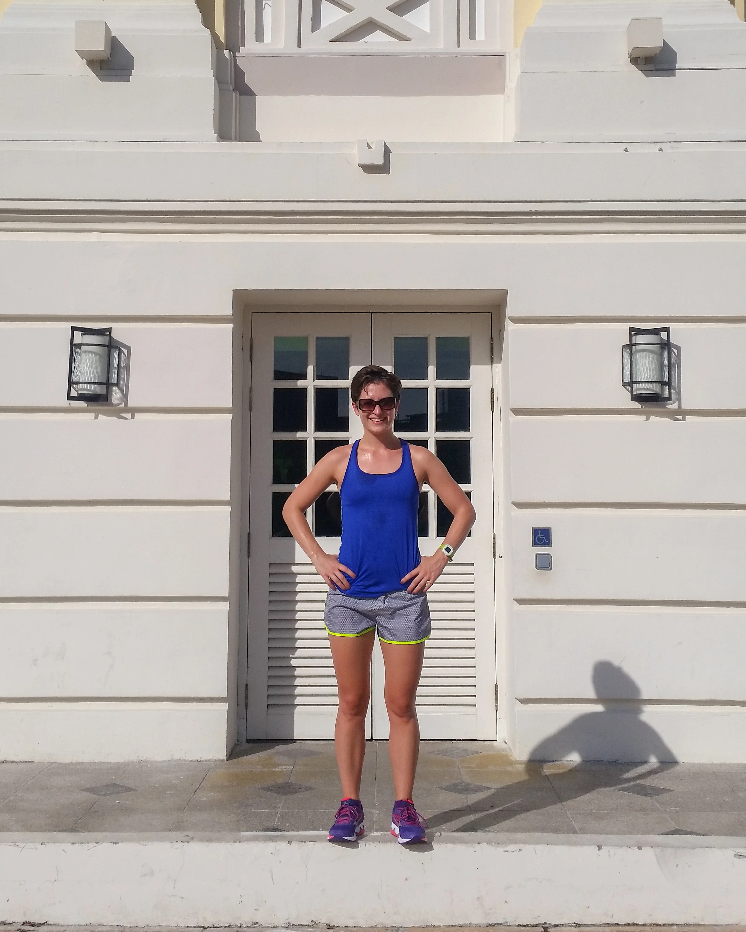 Sweating it out in the much warmer climes of Fort Canning Park, Singapore, 2016.