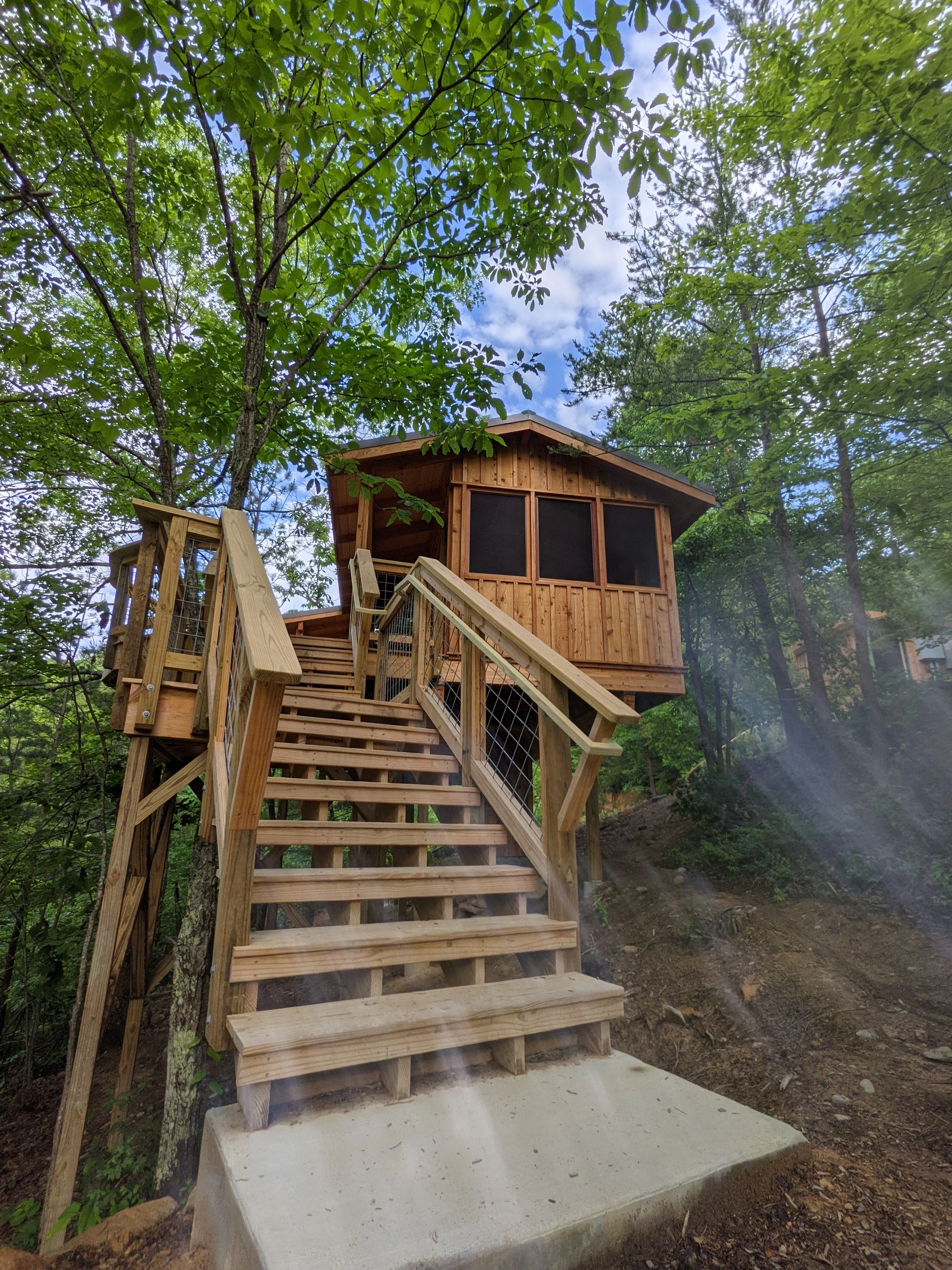  treehouse grove treehouse, 1 of 8 built during year long build in Smoky Mountains 