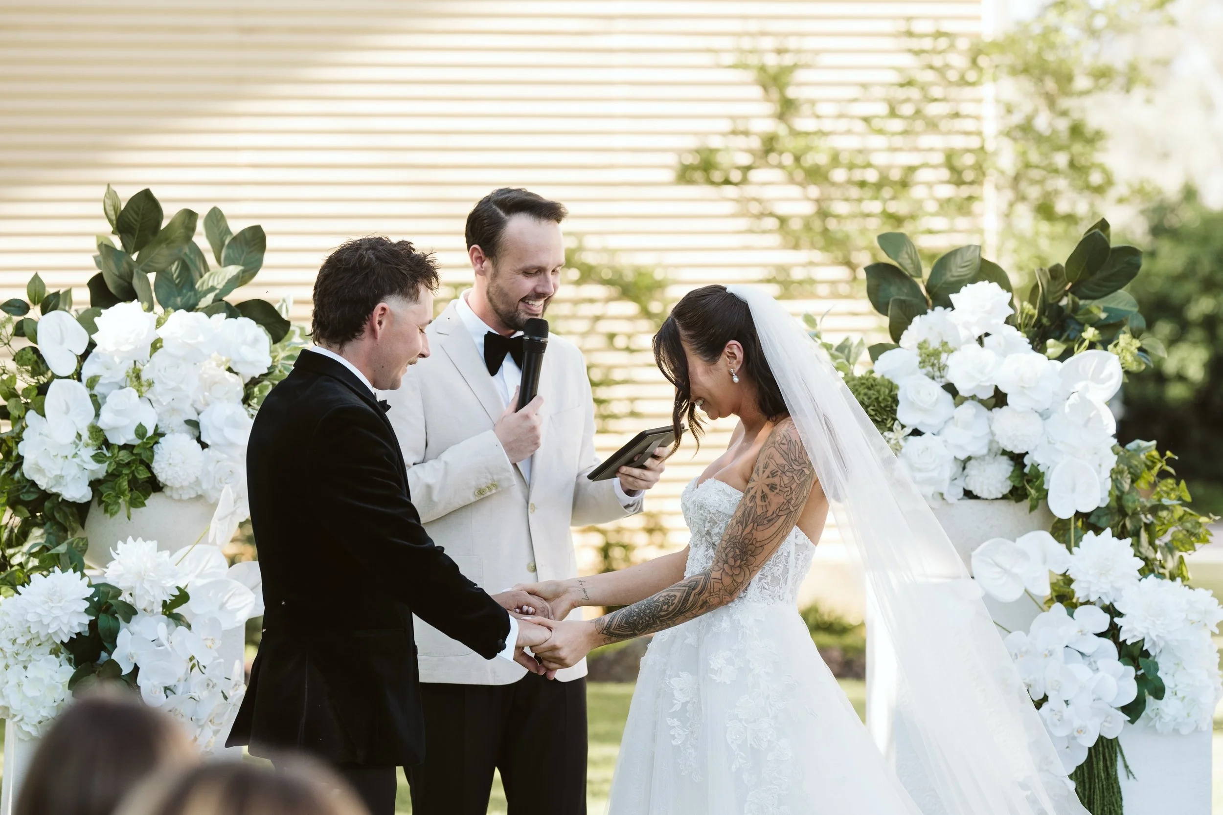 Daina and Jake 🤍 The one where I swallowed a fly mid ceremony! 🪰 At least it was me and not the beautiful couple! Shot by @julieanneperaraphotography at @seppeltsfield!