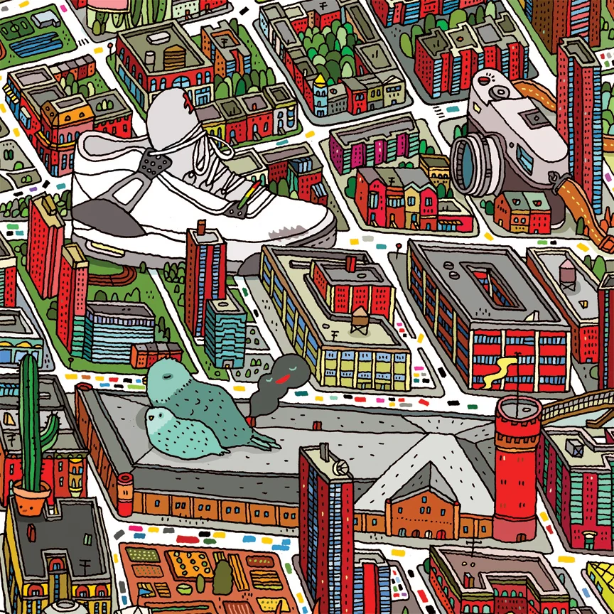 BROOKLYN MAP POSTER detail