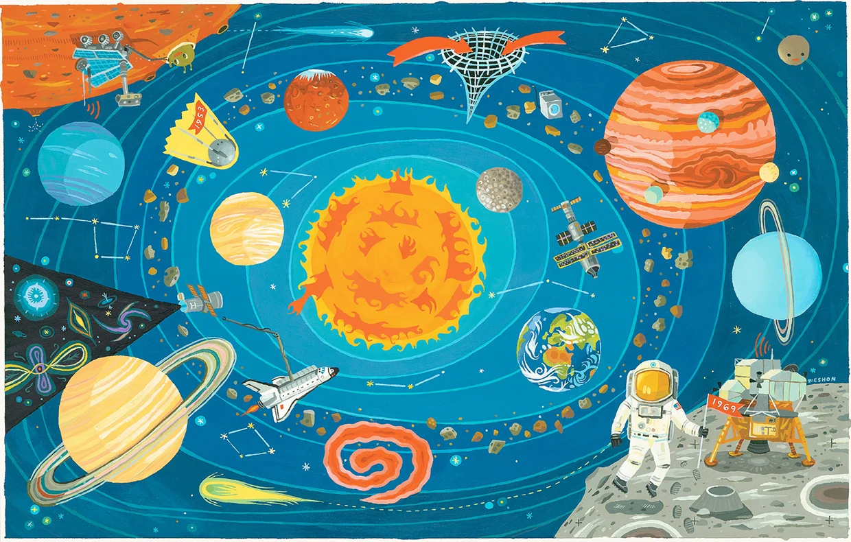 Original SOLAR SYSTEM painting