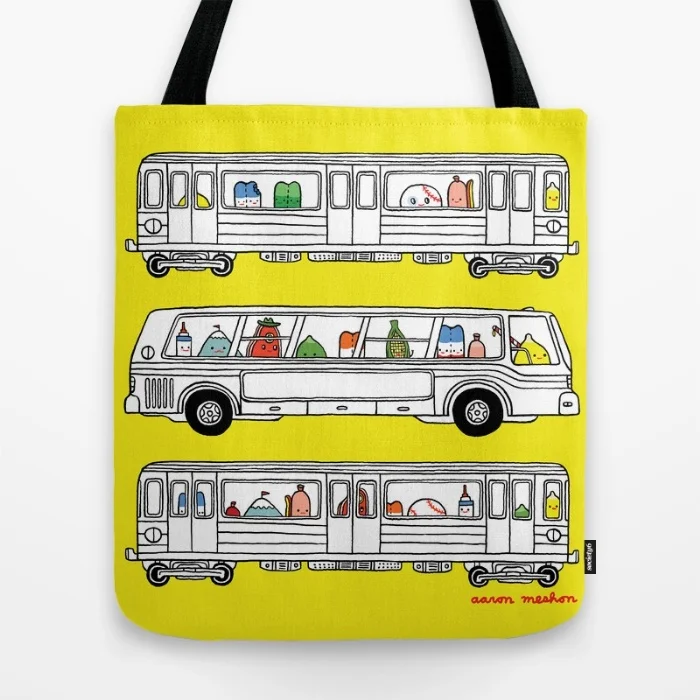 BUS AND SUBWAY tote