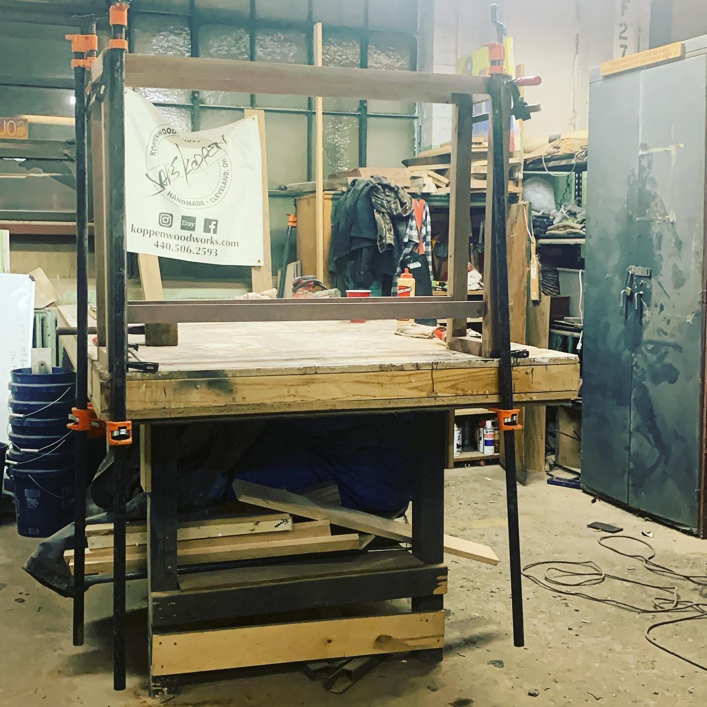 Gluing sticks together! #woodworking #woodwork #customfurniture #custom #custommade #design #furniture #furnituredesign #interiordesign