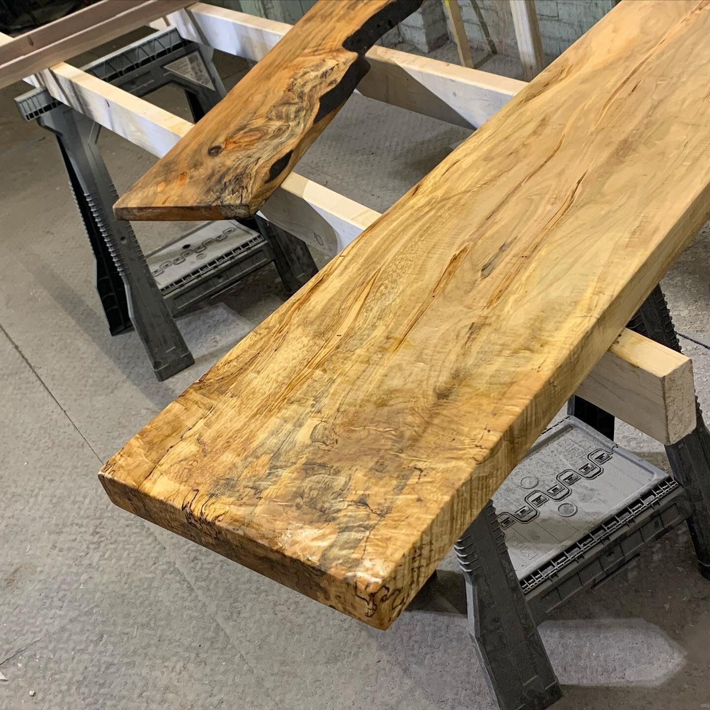Some finish going on this beautiful ambrosia maple for a custom entry table! #custom #custommade #furnituredesign #furniture #interiordesign #design #woodworker #woodwork #artisan #table