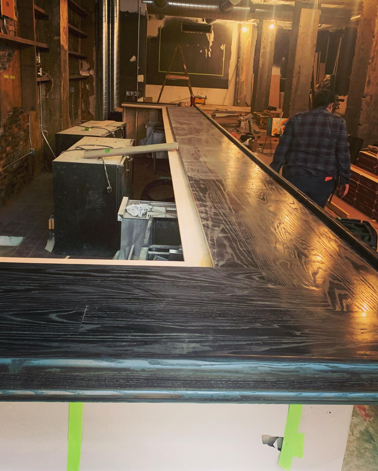 Built a new bar downtown Cleveland! #woodworking #woodwork #furnituredesign #furniture #custommade #custom