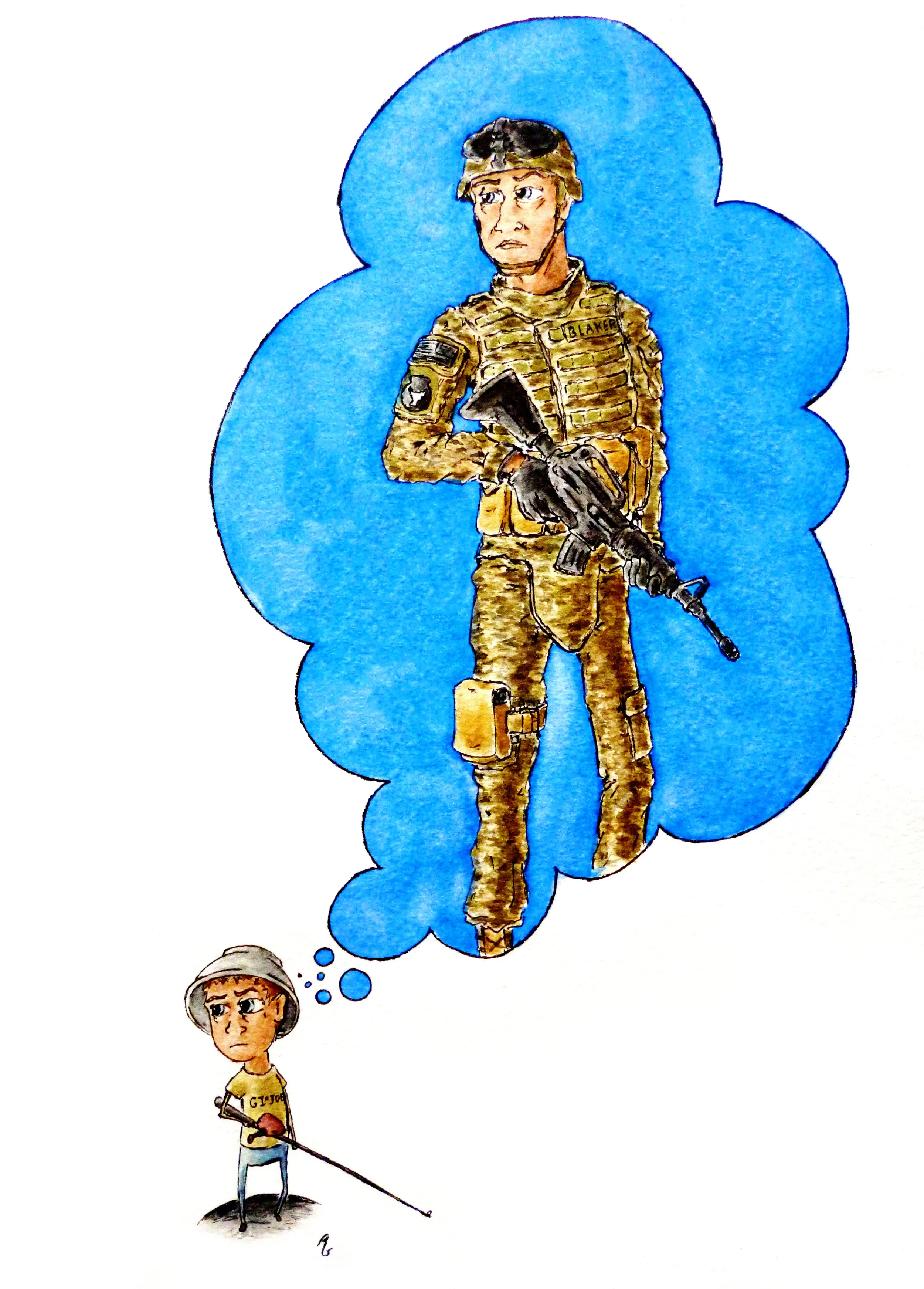 Solider (2011) 9x12 Inches