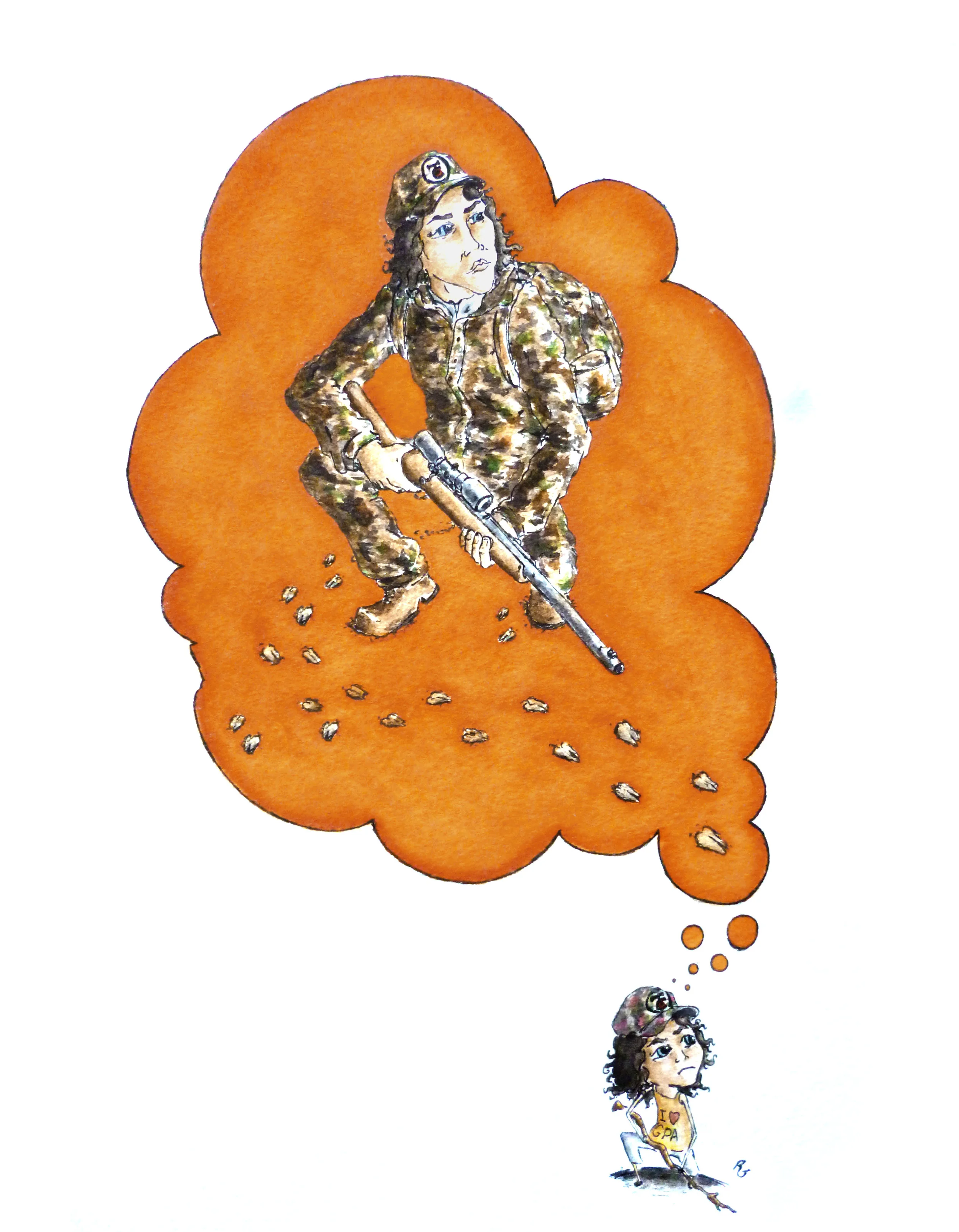 Huntress (2011) 9x12 Inches