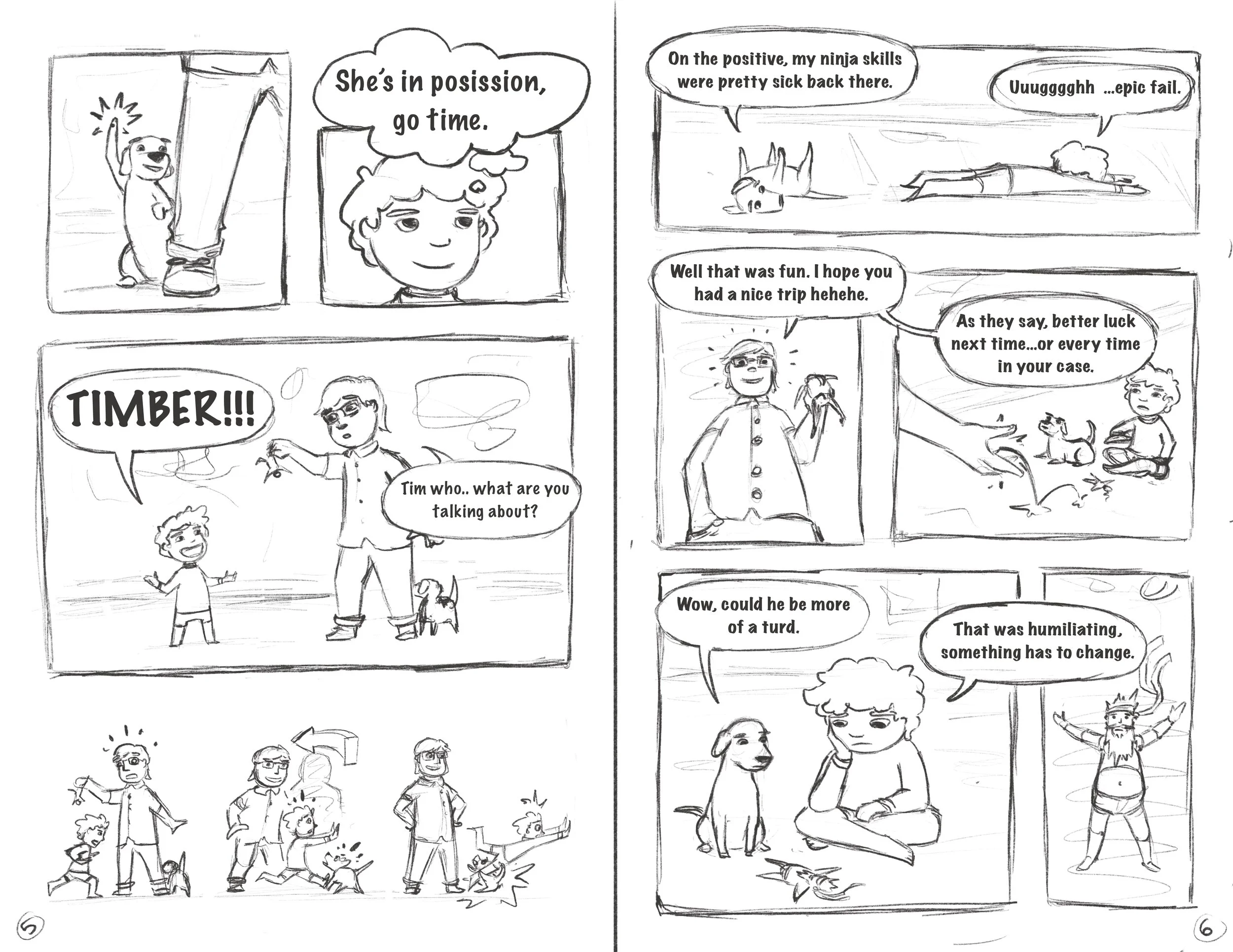 "Wild Beasts for Hire": Graphic Novel rough page 005-006