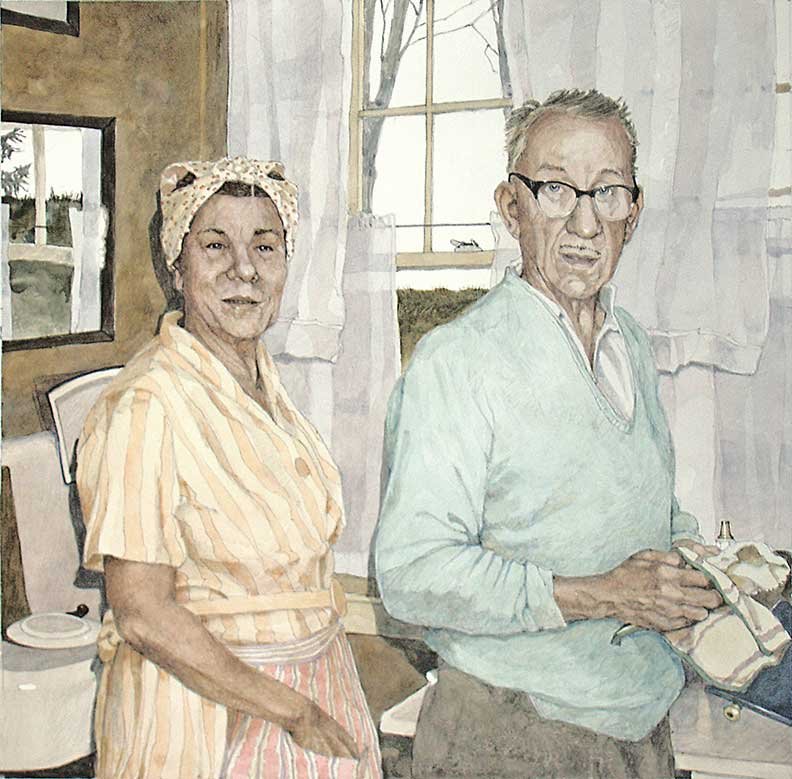 My Grandparents - Norma and Ed-watercolor NFS