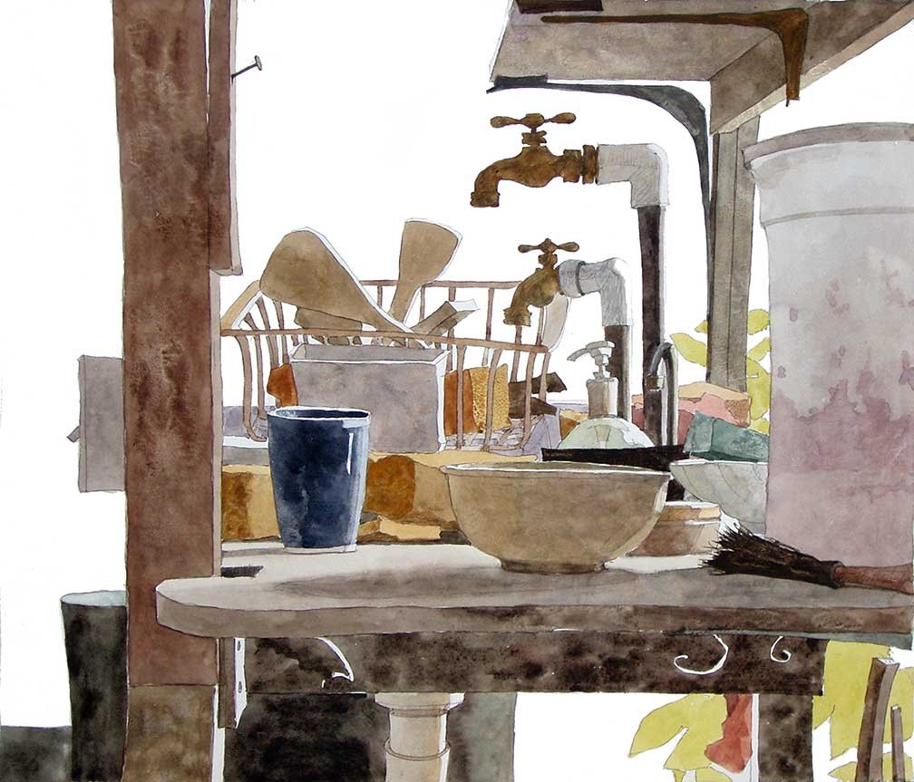 Pottery Sinks-watercolor $4,000