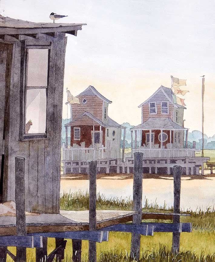 Across The Sound-watercolor	$3,000