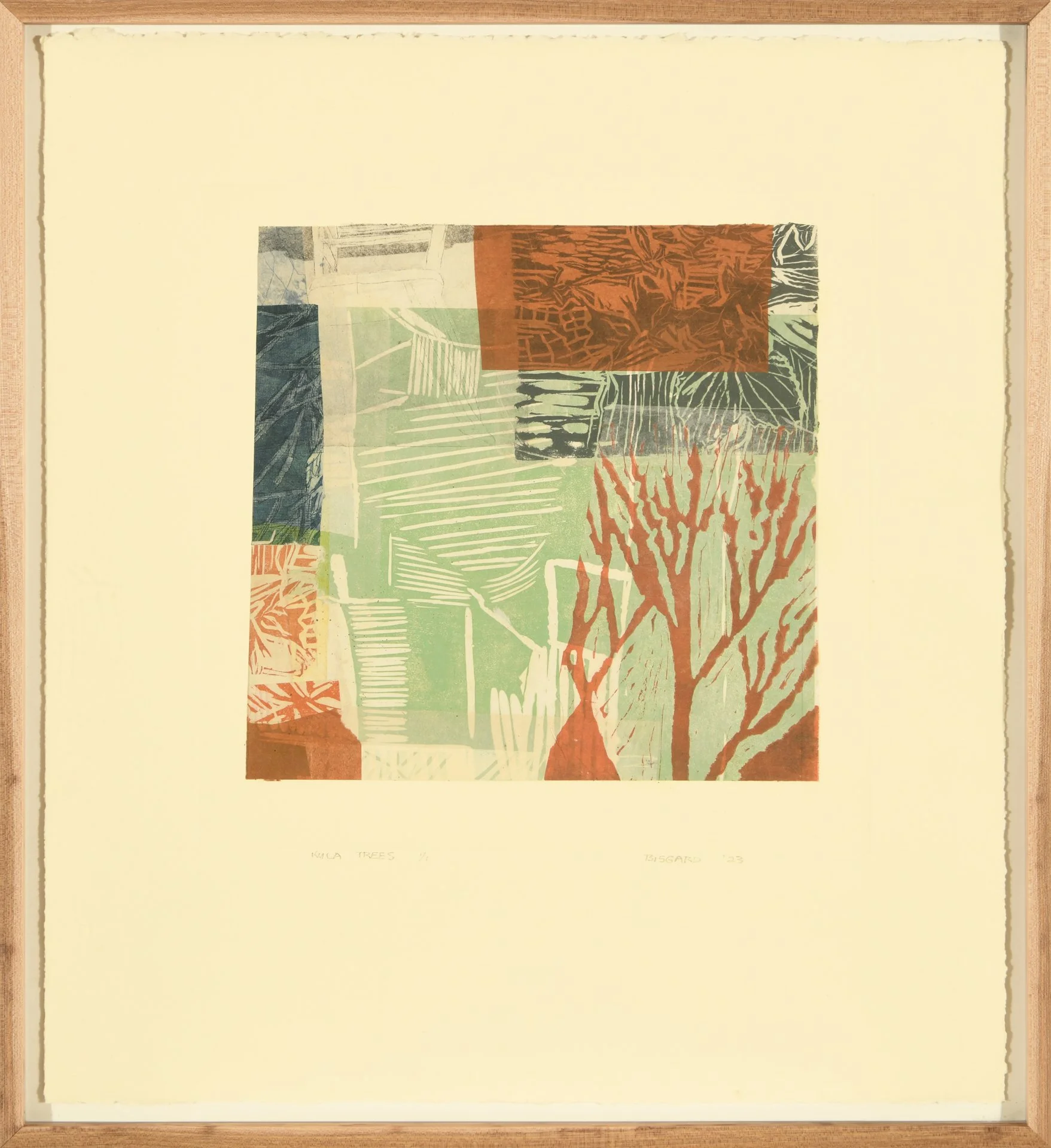 Judy Bisgard - Kula Trees / print and collage / $1,250