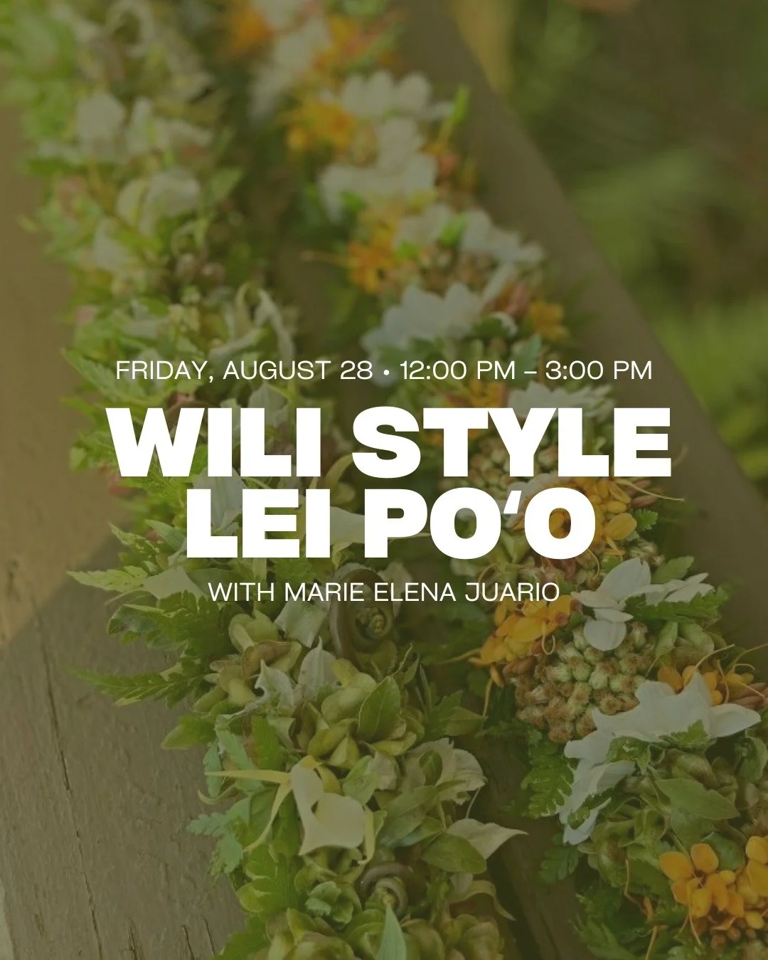Looking for something creative to do this weekend? 💫🎨😎

We have three hands-on workshops happening at the Hui this Friday + Saturday, from wili-style lei poʻo and pua kalaunu lei making to an afternoon in the glass studio.

Come learn something ne