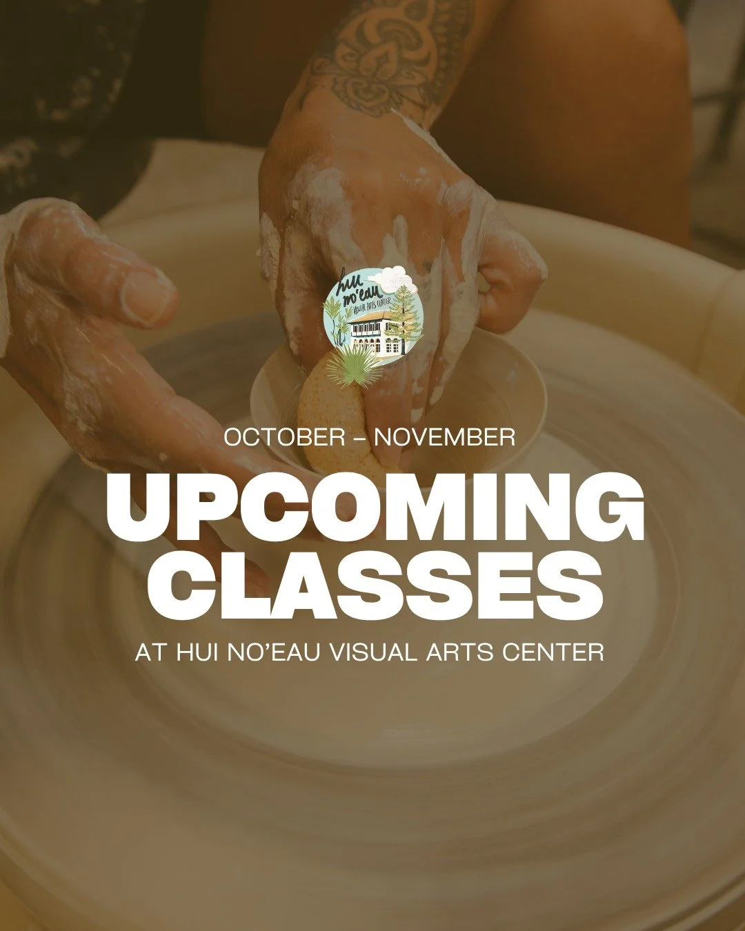 Looking for something new to make this fall? 🎨

There are plenty of ways to get creative at the Hui this October and November, with adult classes in printmaking, metalsmithing, drawing, painting, photography, ceramics, fiber arts, and more.

Coming 