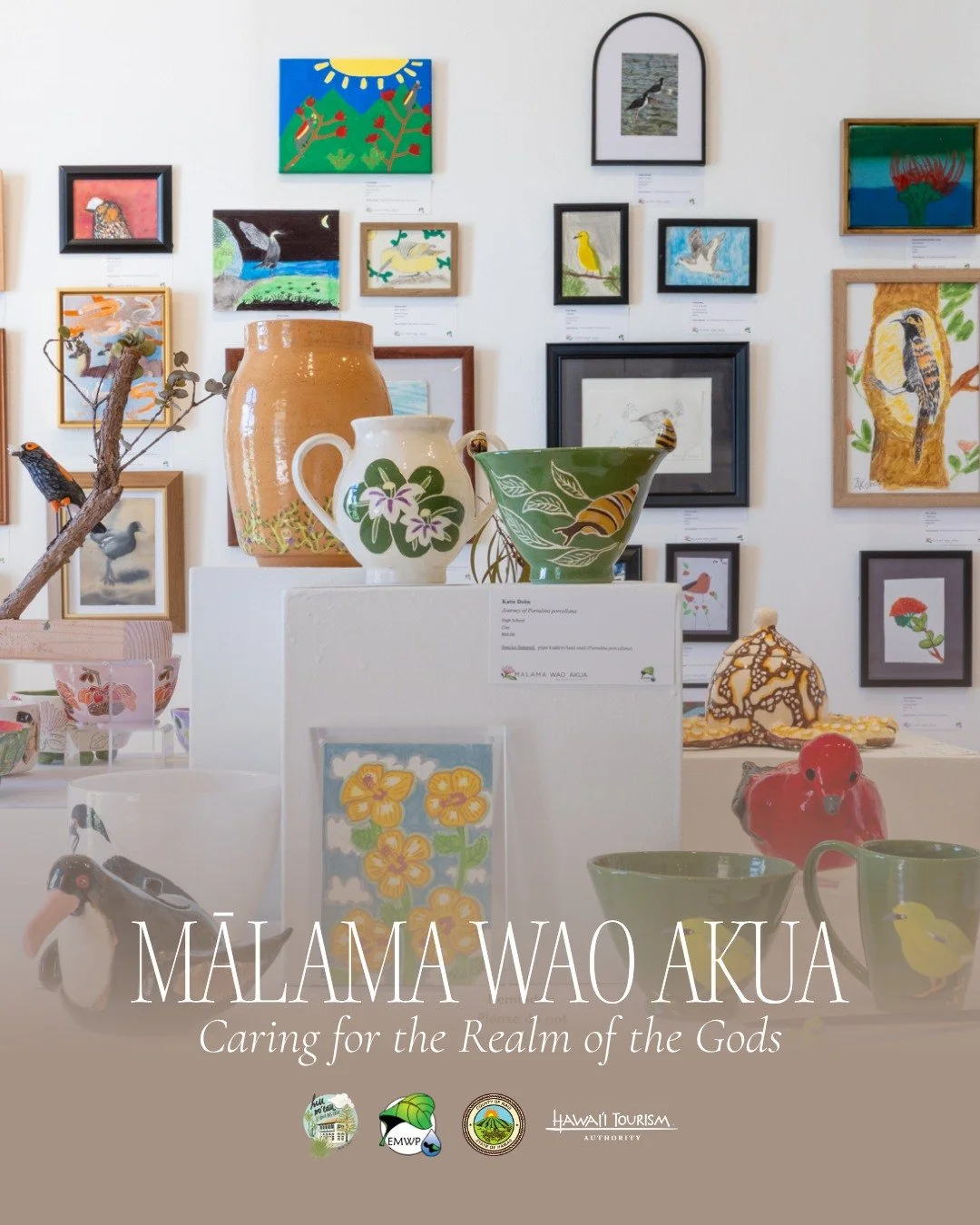 There&rsquo;s a lot to see in Mālama Wao Akua this year ❤🌱

Swipe through for a few more works from the exhibition ➡

Looking for something special to take home? Many of the pieces are available for purchase, and buying artwork is a great way to sup