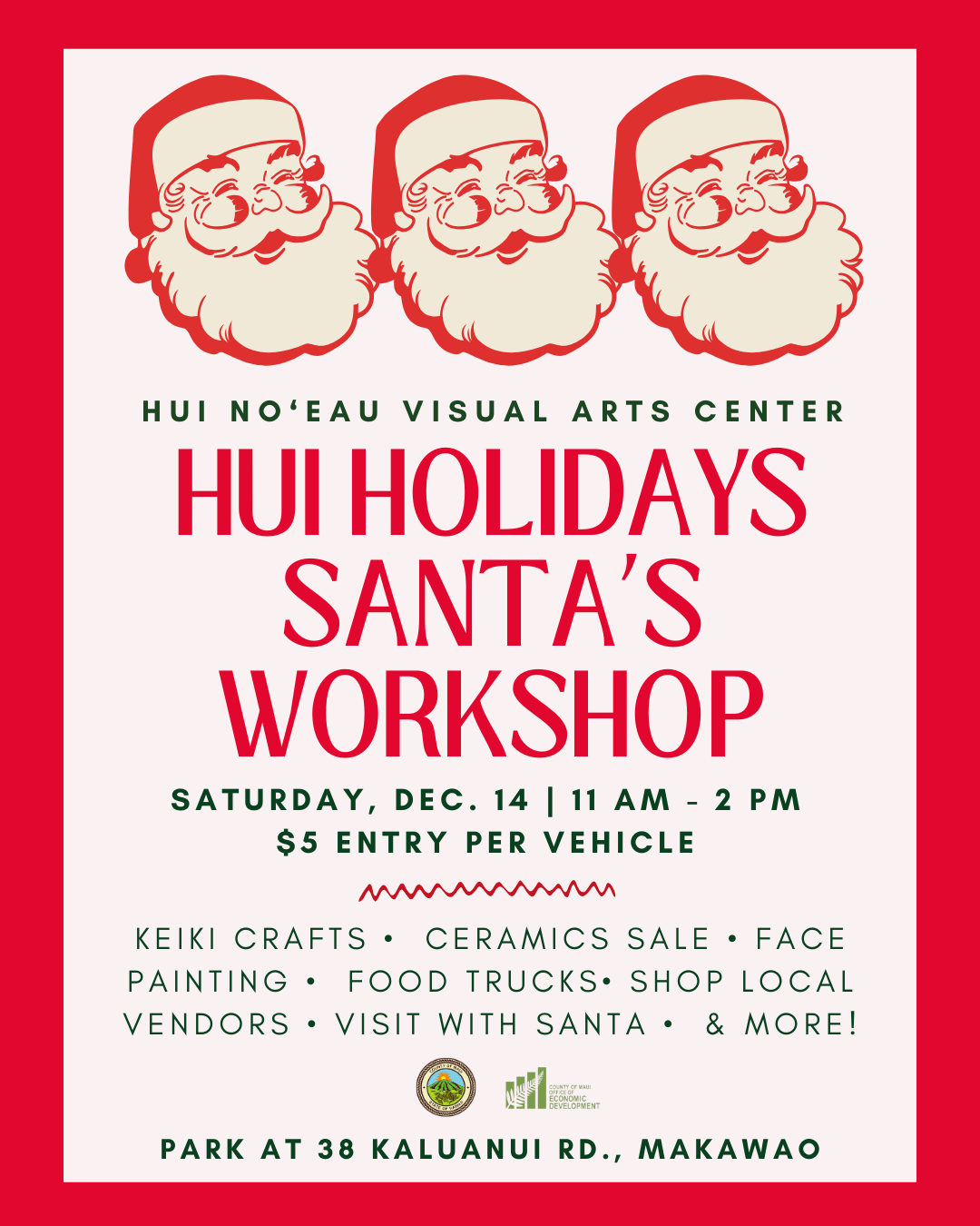 Hui Holidays Santa's Workshop — Hui No‘eau Visual Arts Center | Art ...