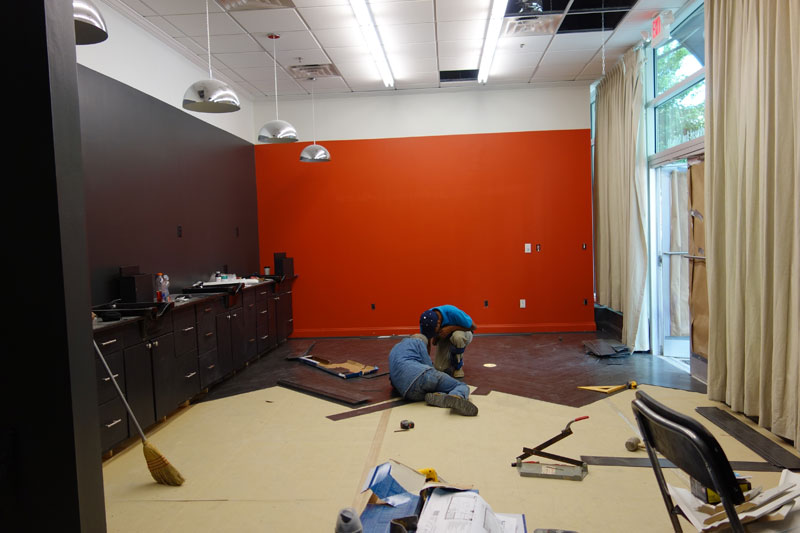 Flooring is almost done...