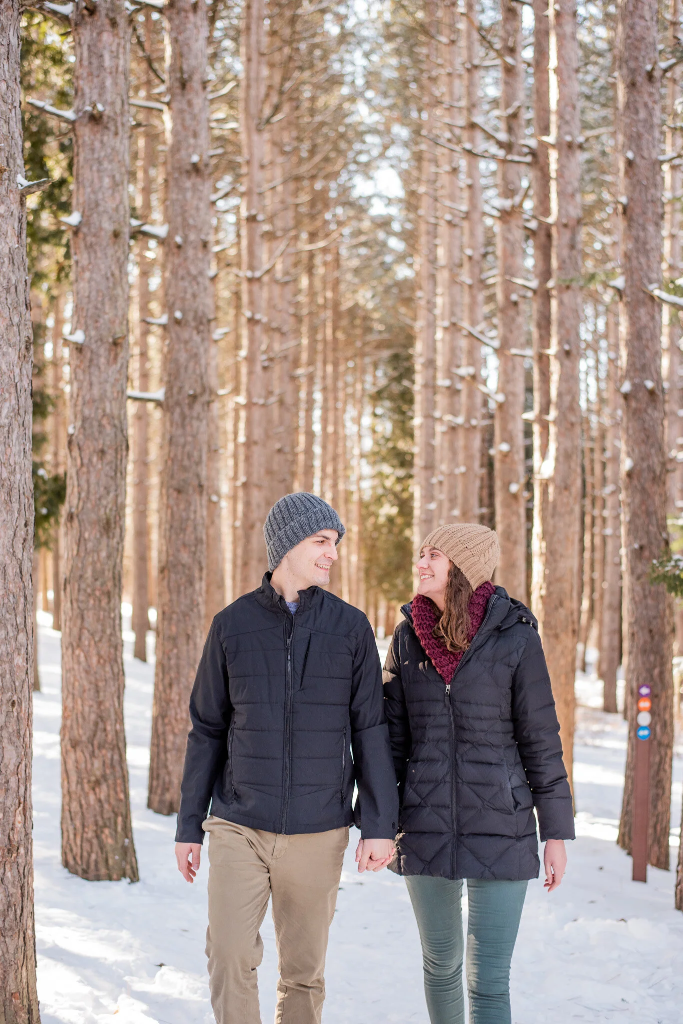 Katie and Jacob | A Winter Engagement Session at Retzer Nature Center