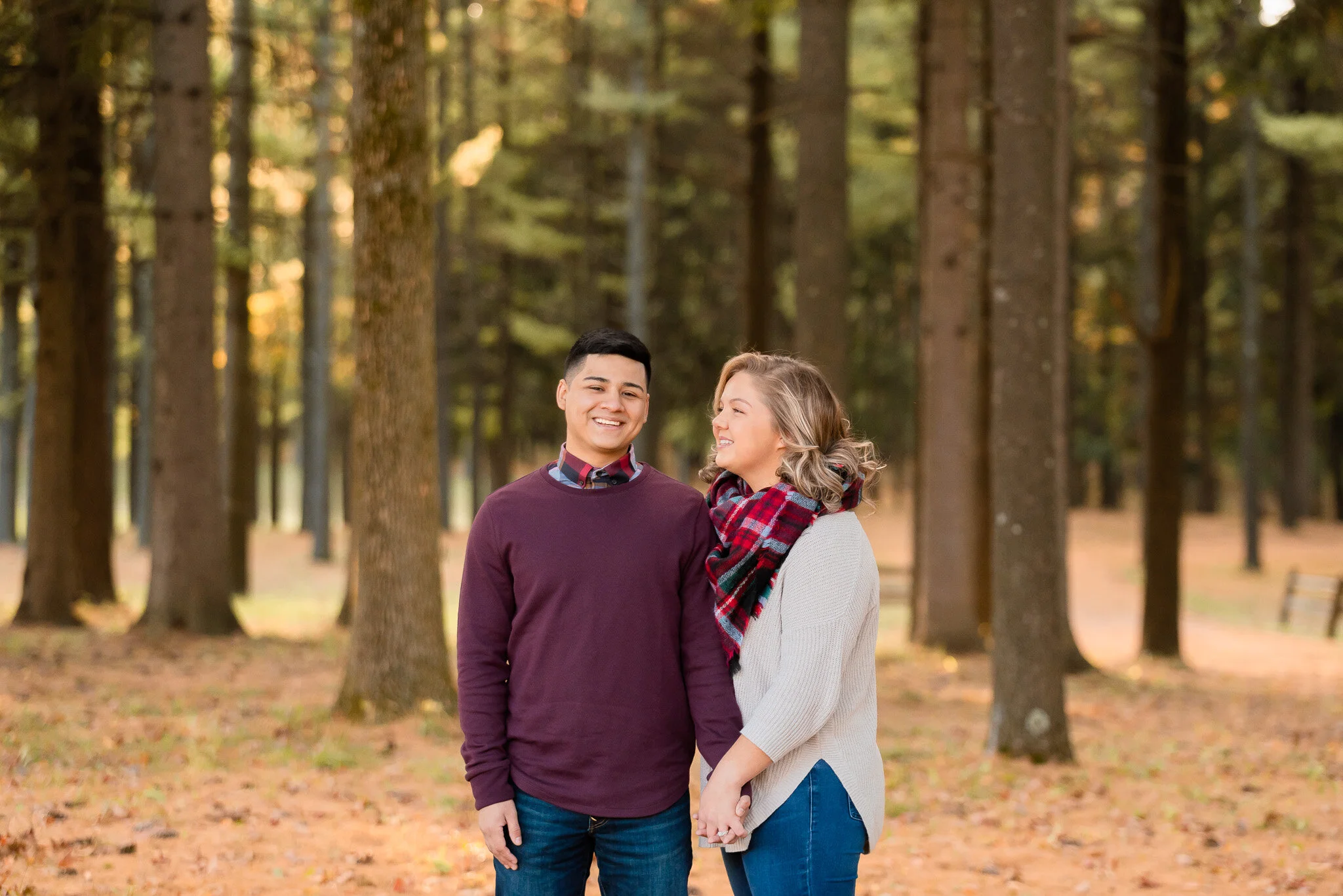 Engagement photos taken at Holly Hill, Hubertus, WI | Rachel and Paul