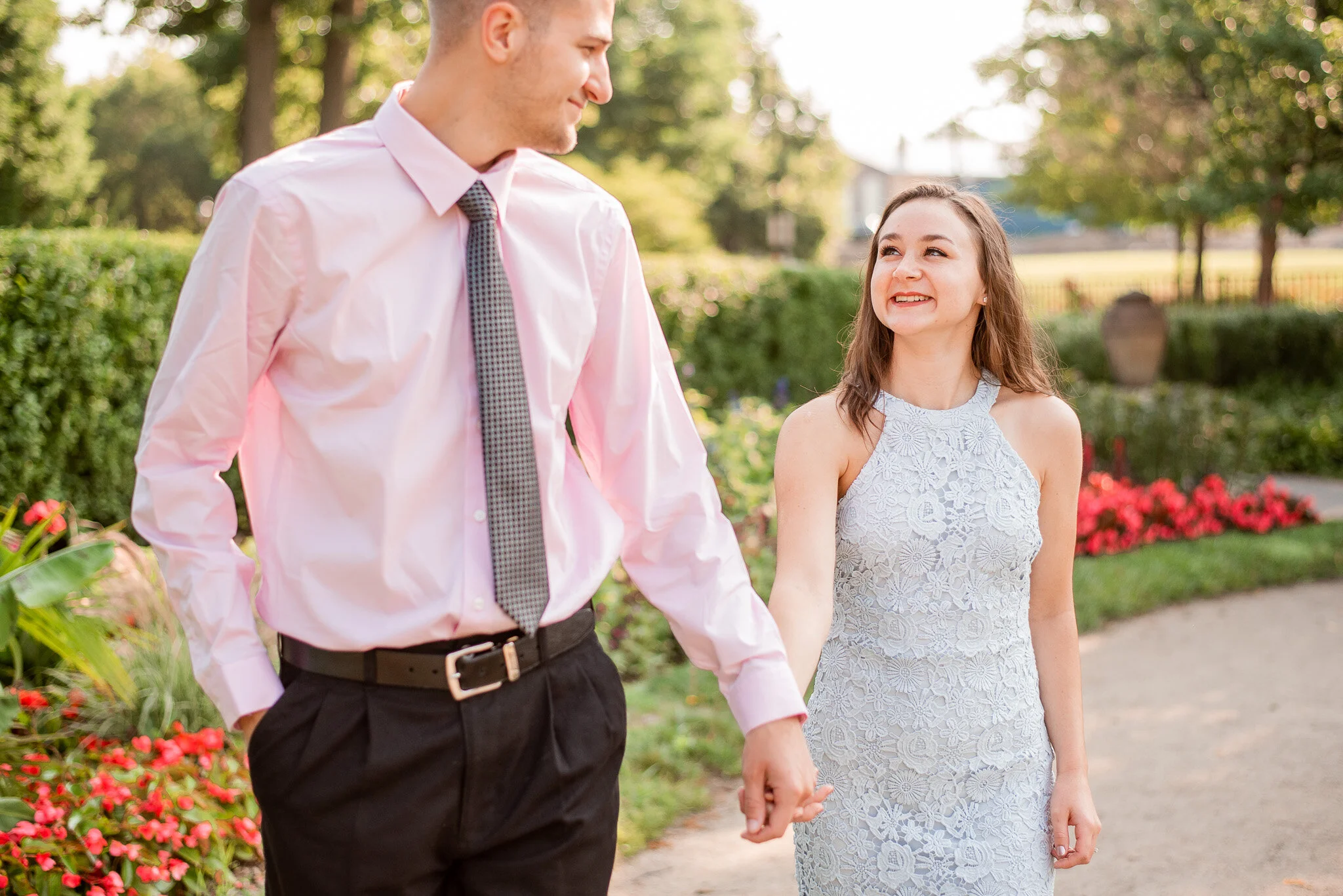 Michael and Bella  | Engagement Photos at Frame Park in Waukesha