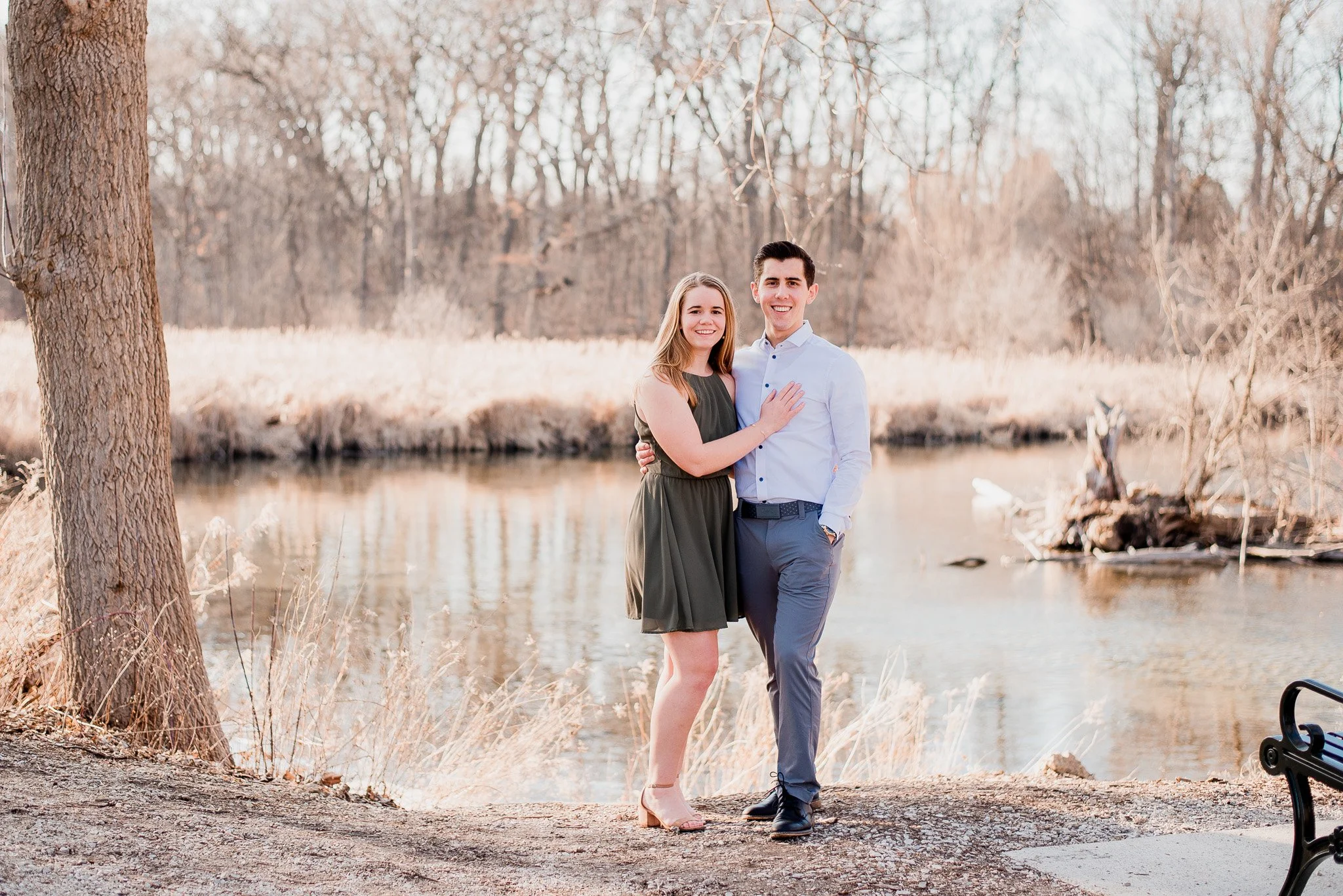Sarah and Tyler - Downtown Delafield Engagement Session