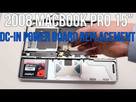 2008 Macbook Pro 15" A1286 DC in Power Board Replacement