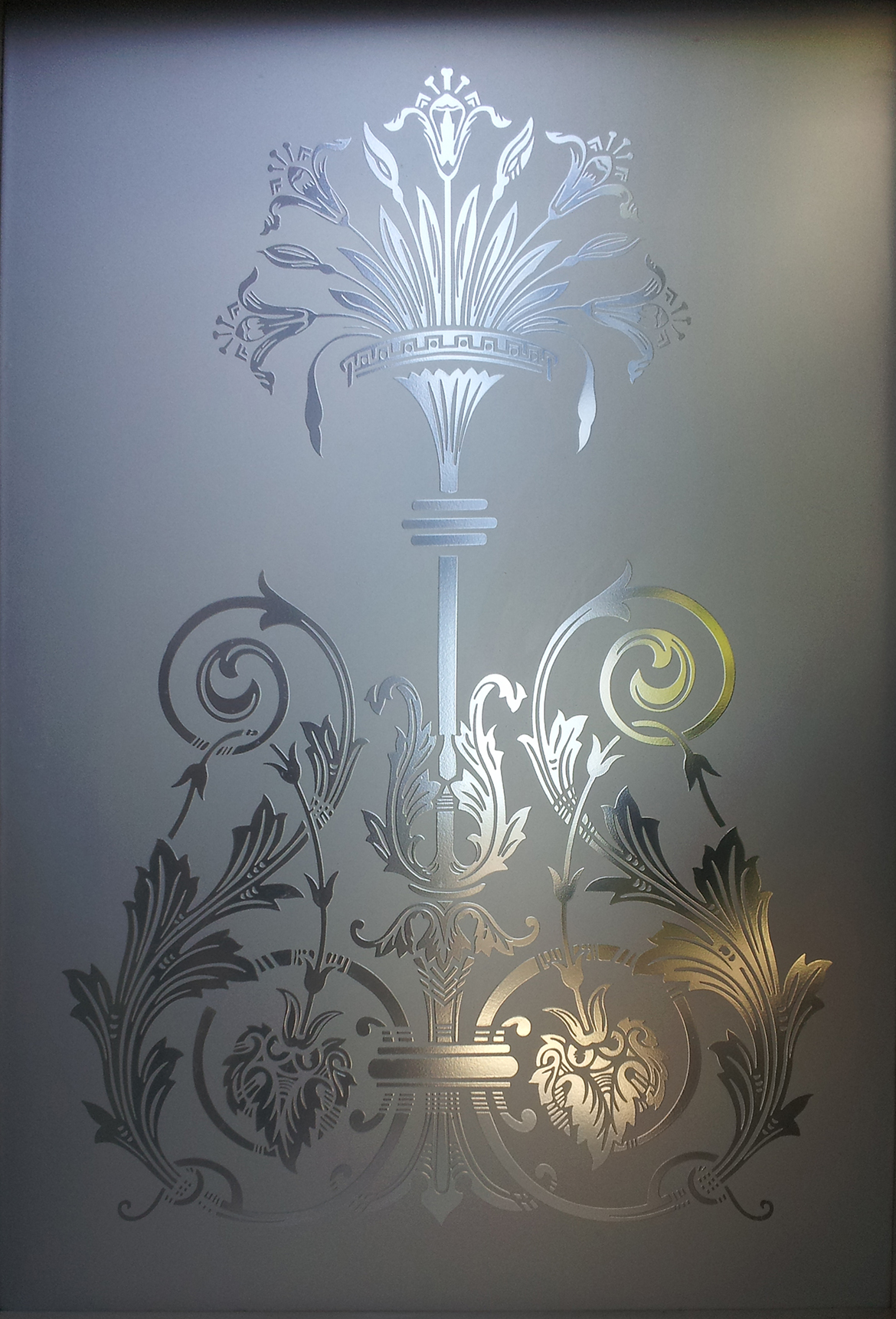 Victorian design Glass Center Panel
