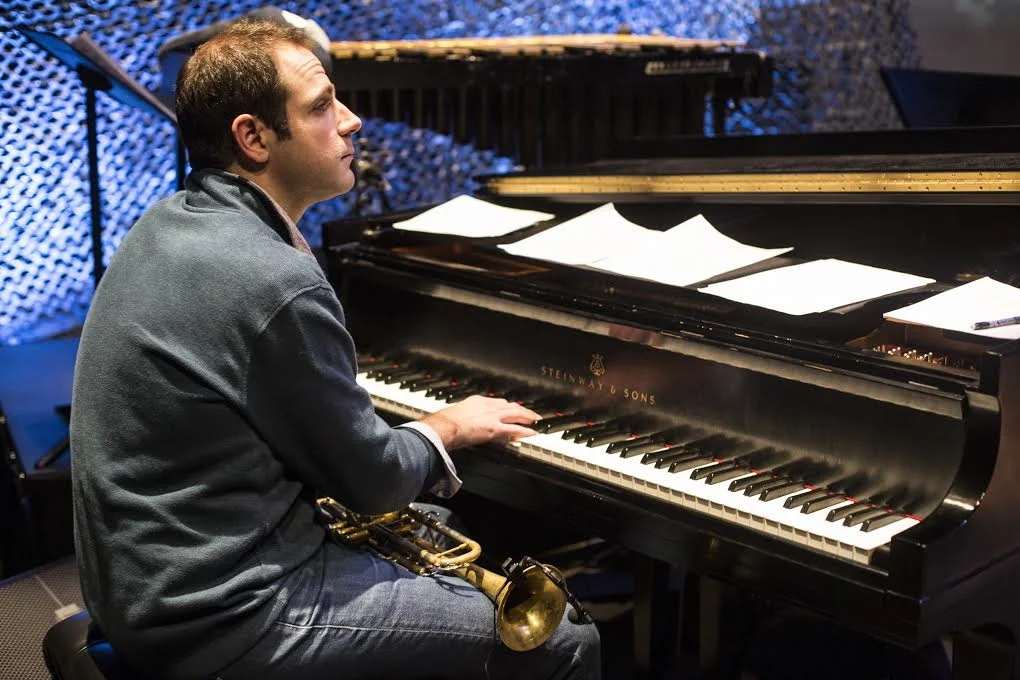 Dominick Farinacci working on an arrangement of "Battle Hymn of the Republic," the closing song of Modern Warrior. 