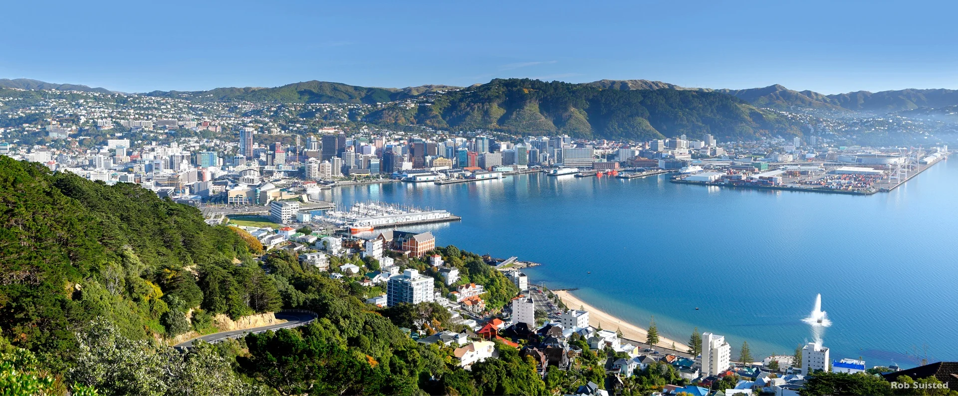View from Tangi te Keo Mount Victoria, Wellington