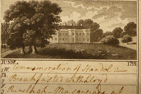Example Wyddial Hall, Herts, showing use as a diary.