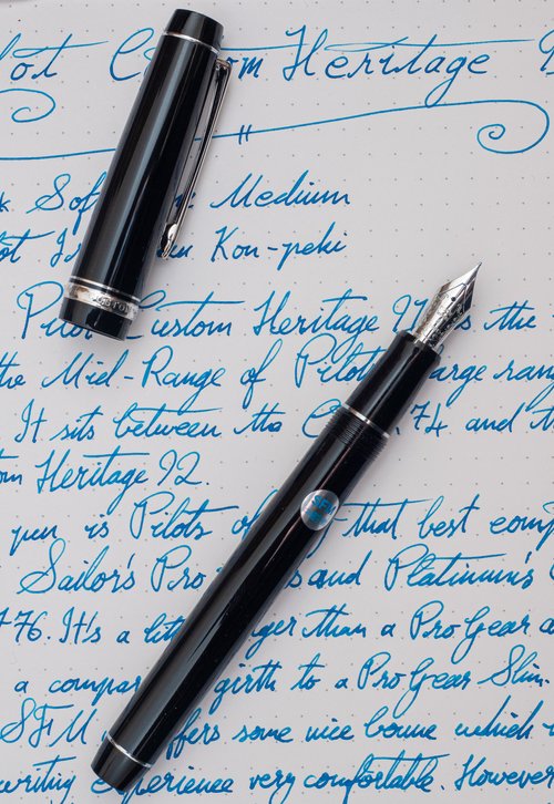 Pen Review: Pilot Custom Heritage 91 (SMF - Black and Silver trim  