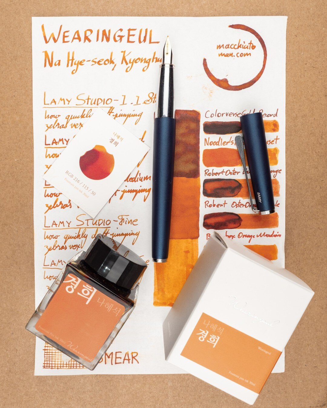 New Ink Review! @wearingeul_global Kyonghui! See link in bio!

Kyonghui is a vibrant earthy orange from Wearingeul's series on Korean Female Modern Writers. It is also a great performing ink!

Wearingeul's global push is fairly new; has anyone tried 