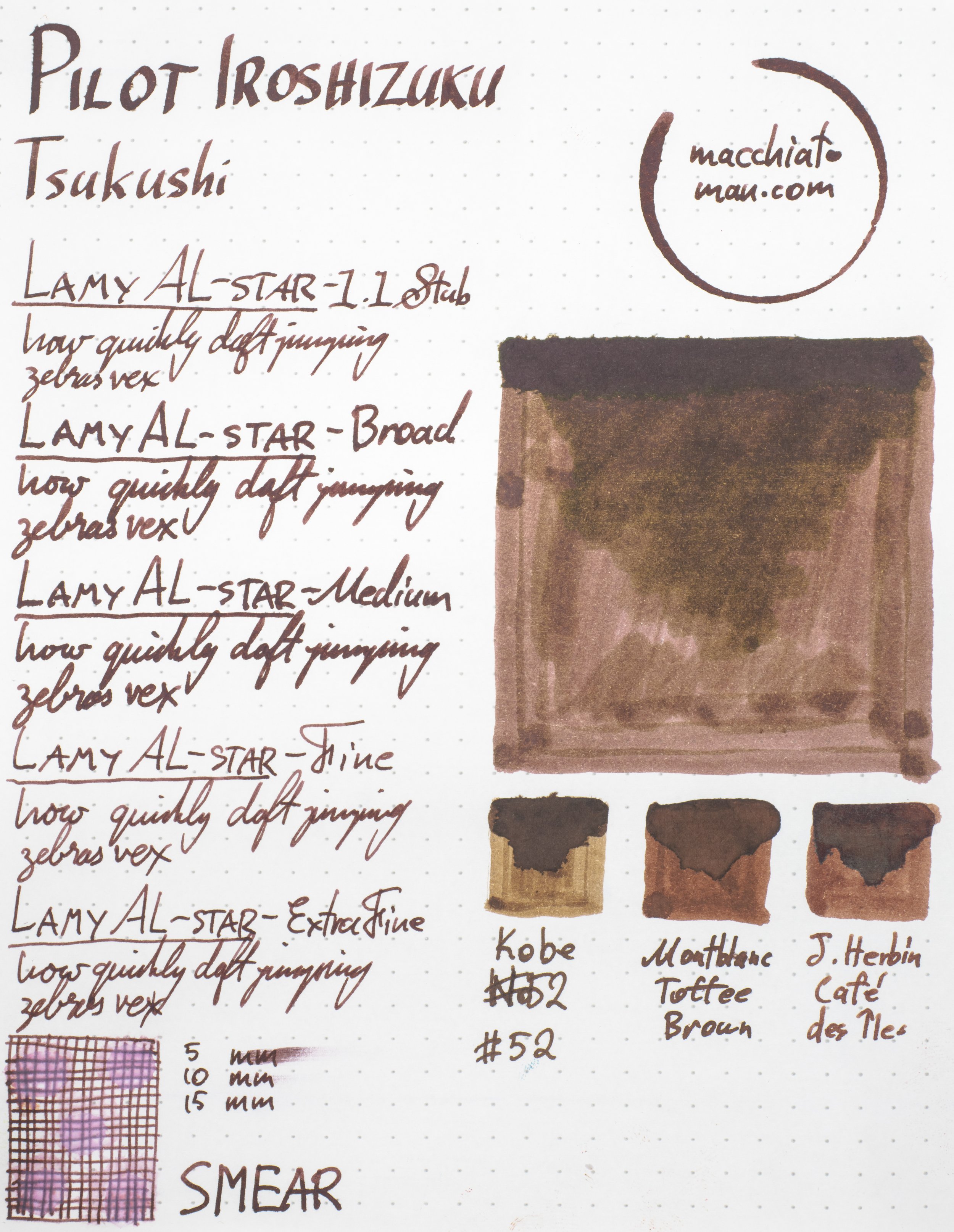 Ink Comparison: Iroshizuku Out with the Old In with the New (Tsuyu-kusa,  Tsukushi, Ina-ho, Sui-gyoku, Hana-ikada, Hotaru-bi) — Macchiato Man