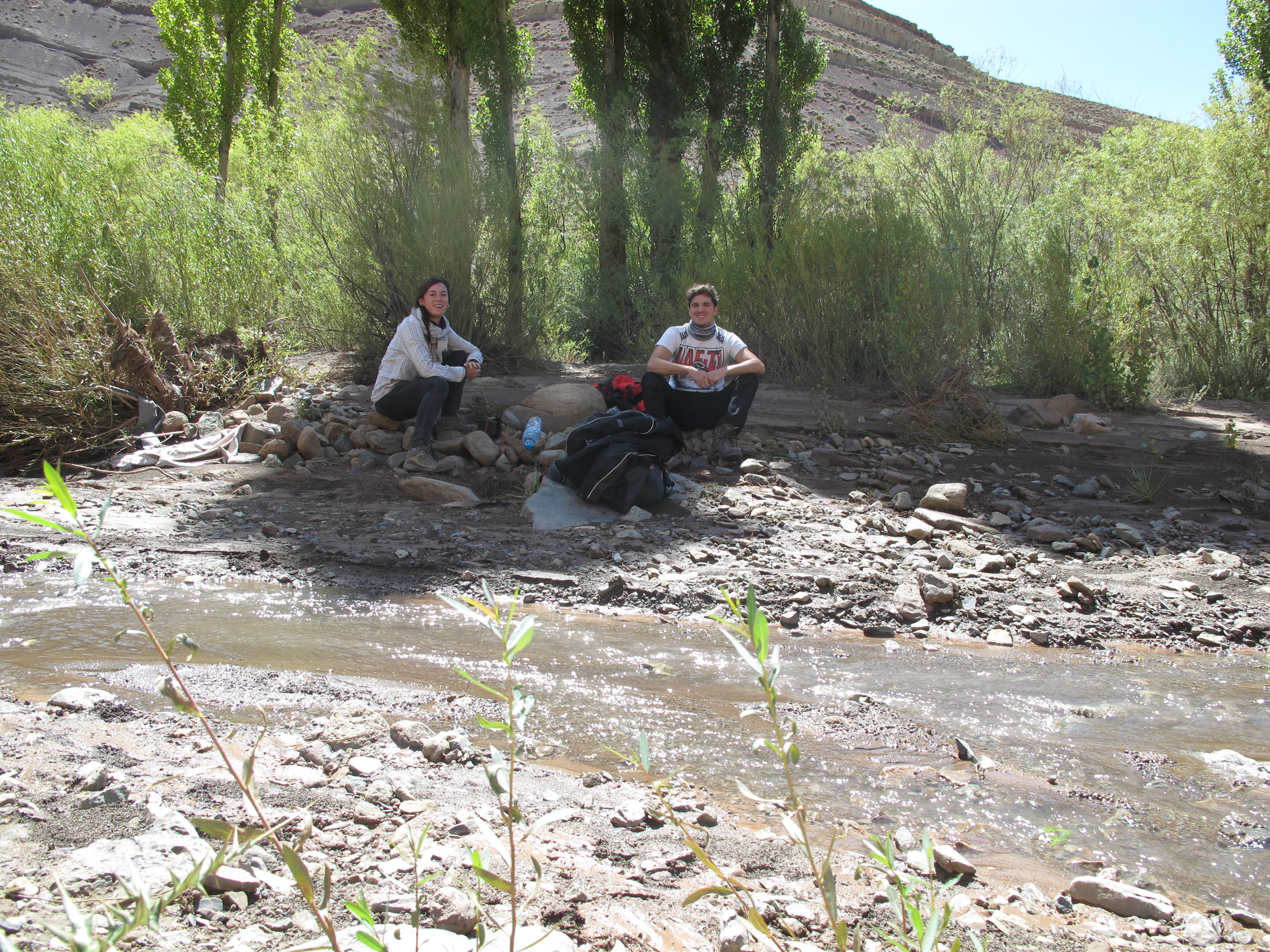 Taking a little break on the side of the road