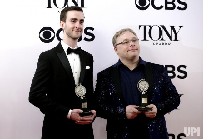 Receiving Tony Award with Gareth Fry