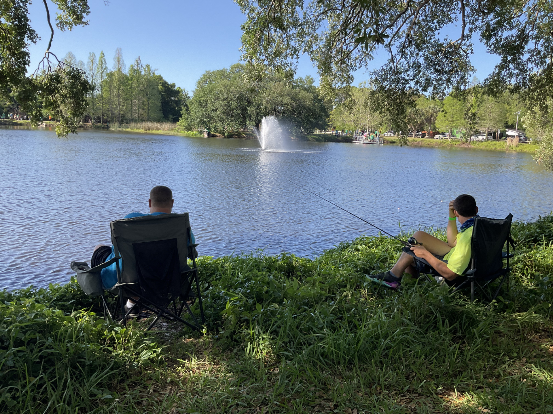 Patiently waiting for that fish to bite