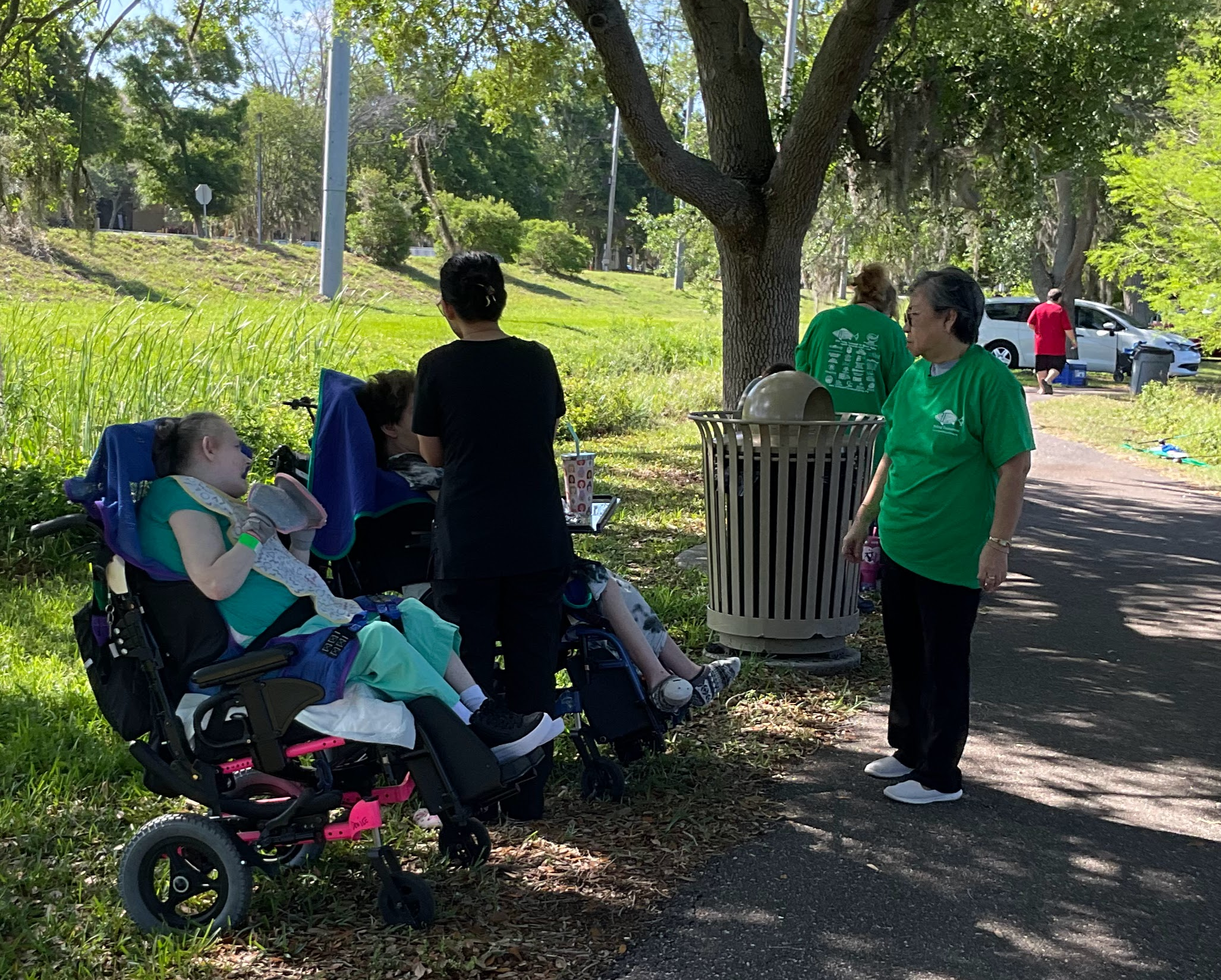Enjoying a beautiful day outdoors