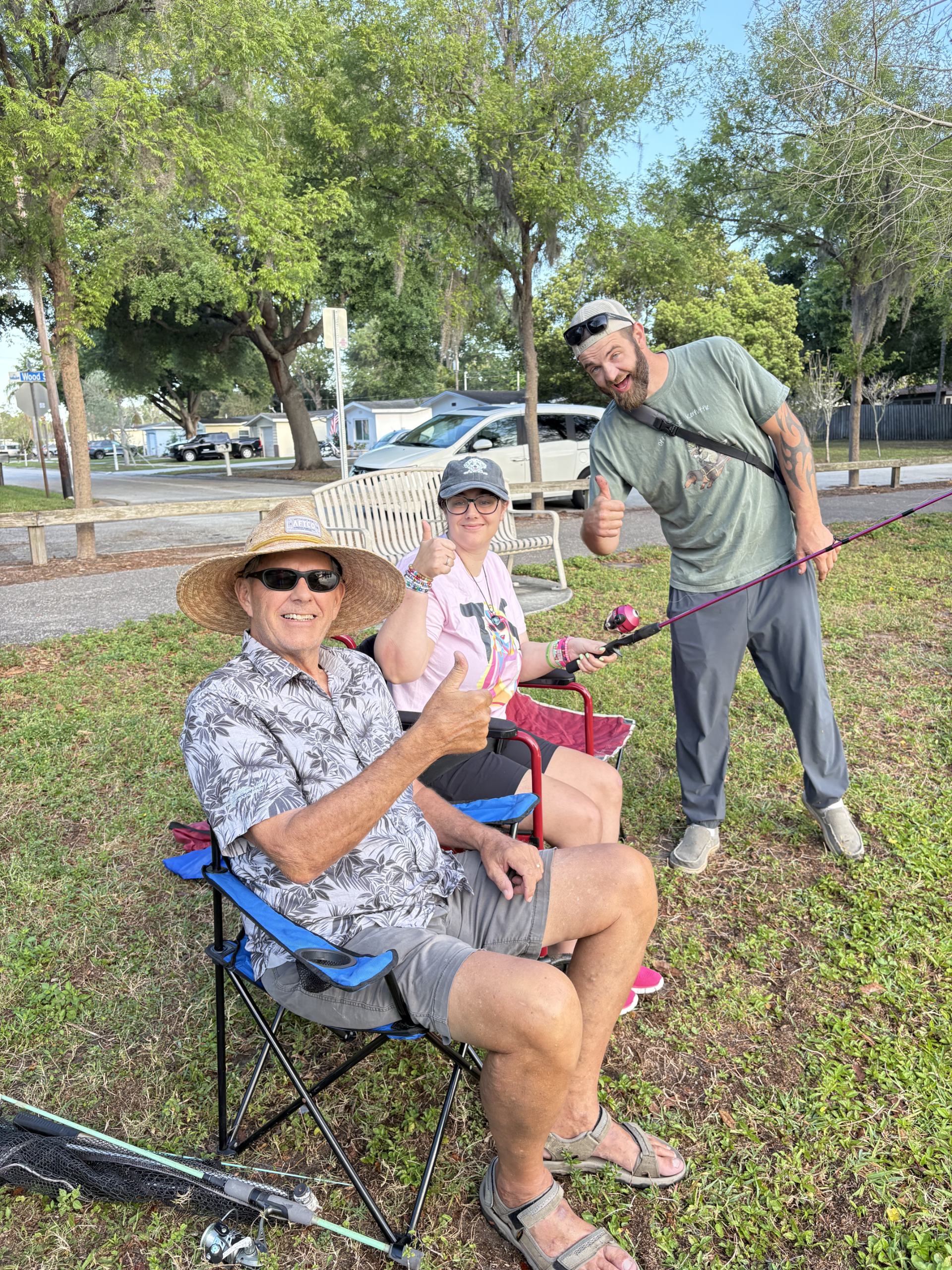 Happy to be out fishing