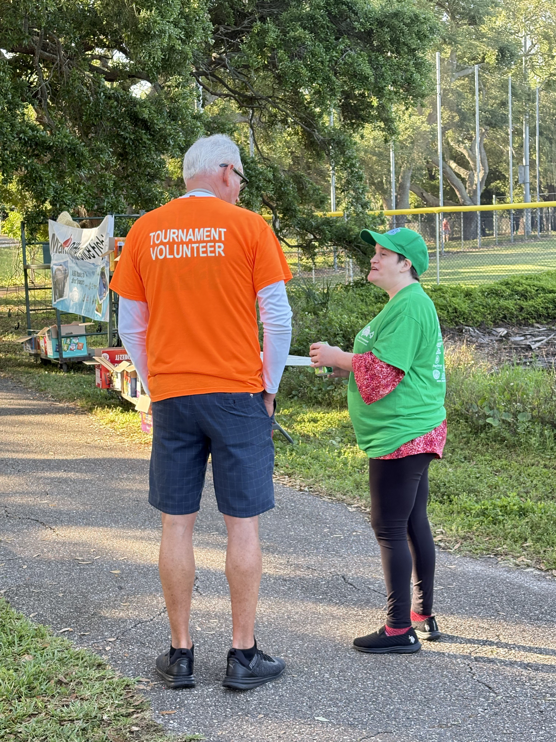 Volunteer lending a listening ear