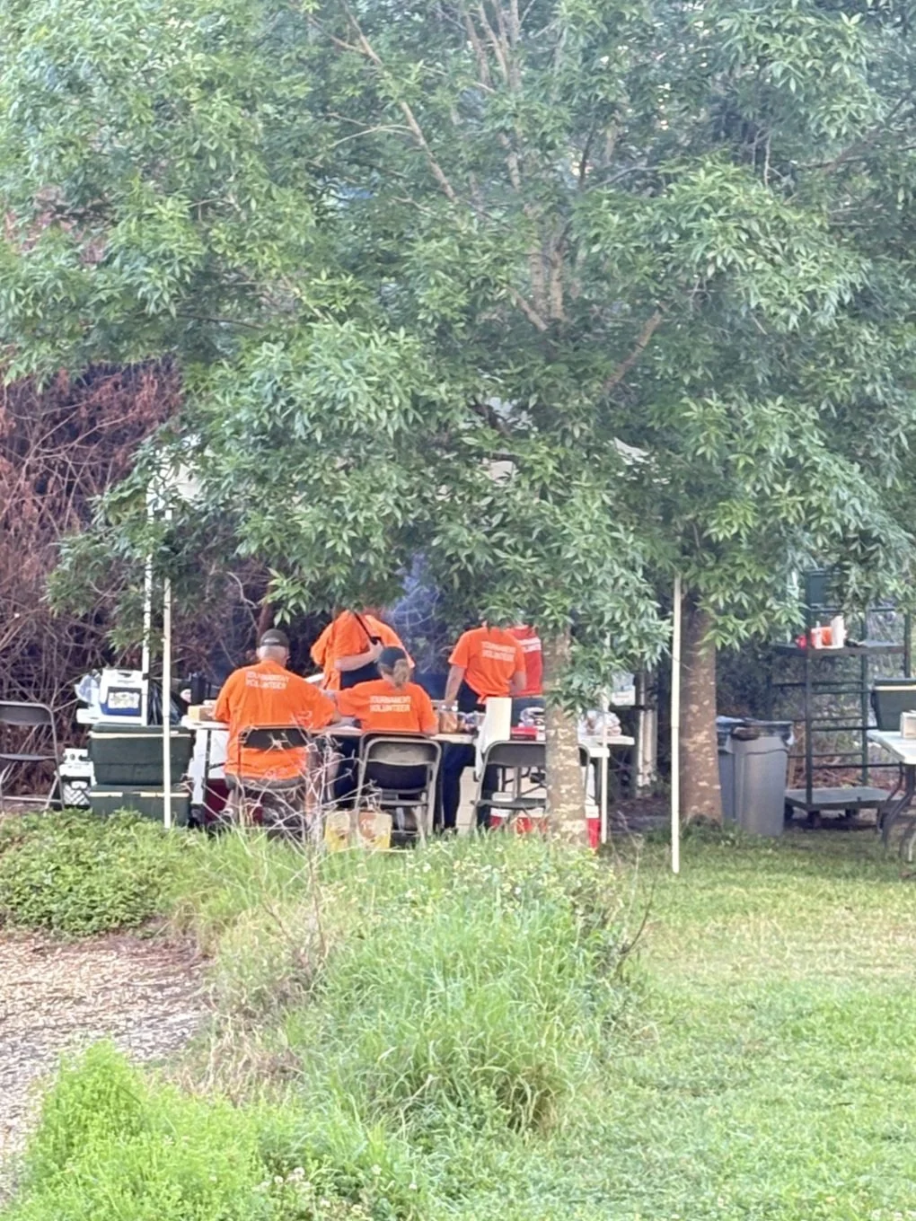 Grills warmed up and ready to cook