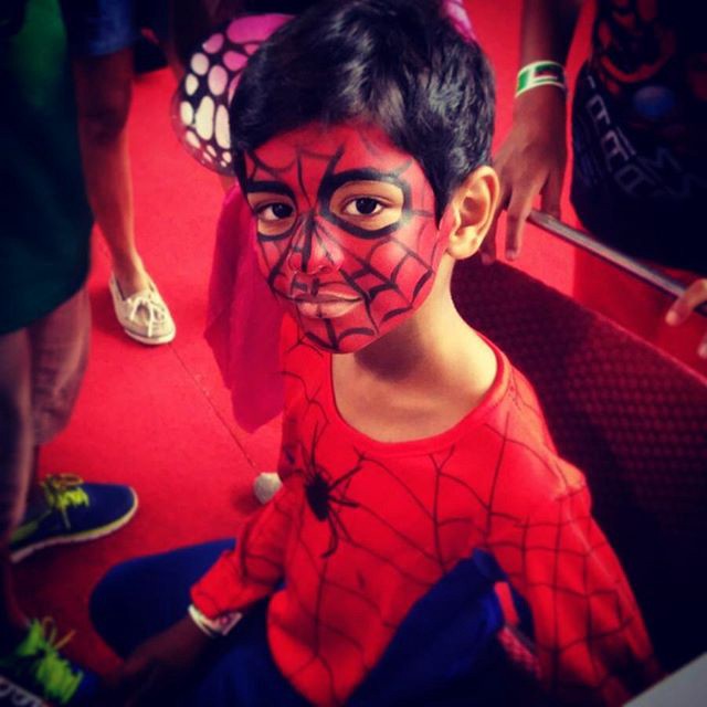This guest was completely in spidey mode.