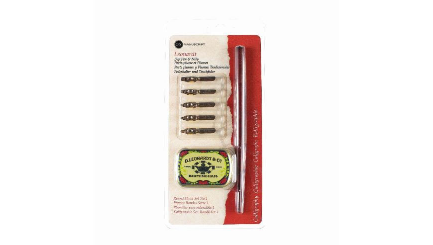 Leonardt Round Hand Dip Pen & Nib Set 1