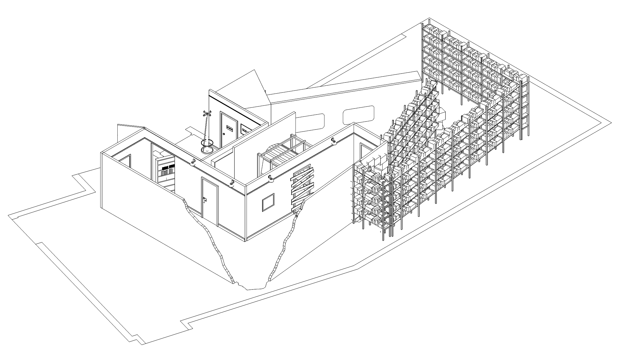 Above: Isometric drawing of exhibition design