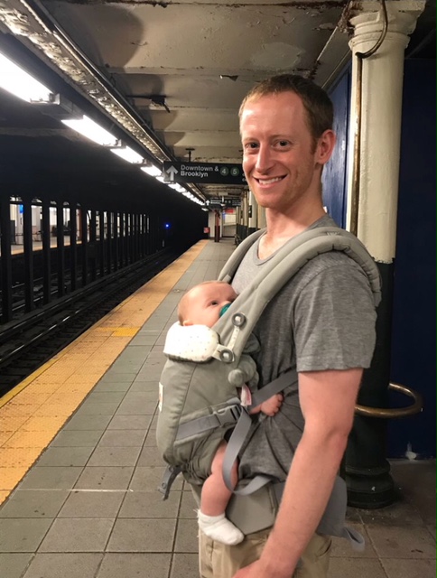 Maeve's first subway ride