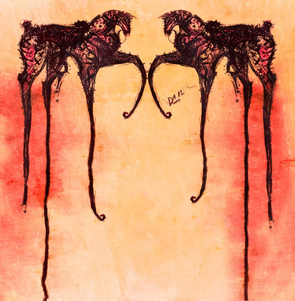 War Horses  Ink  Dali Inspired.jpg