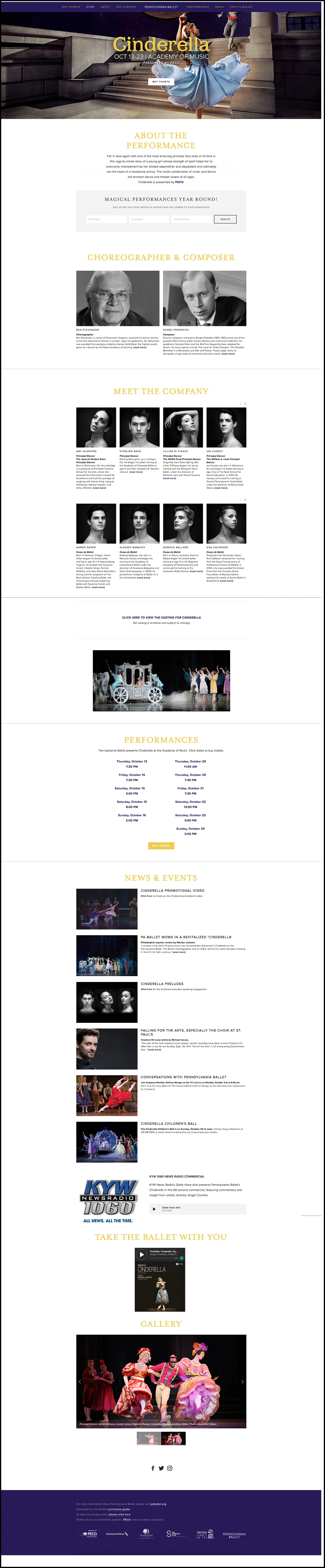 Cinderella Microsite on Squarespace