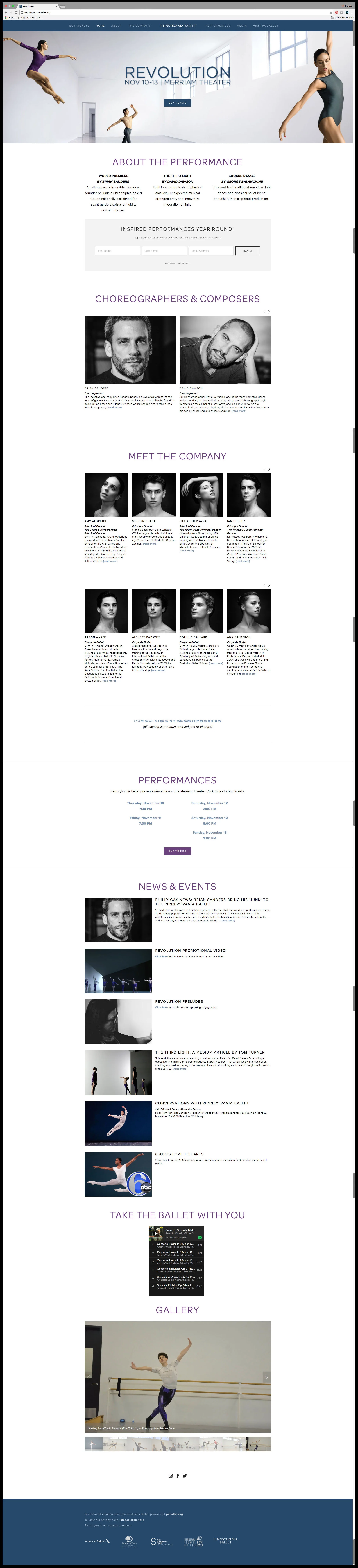 Revolution Microsite on Squarespace